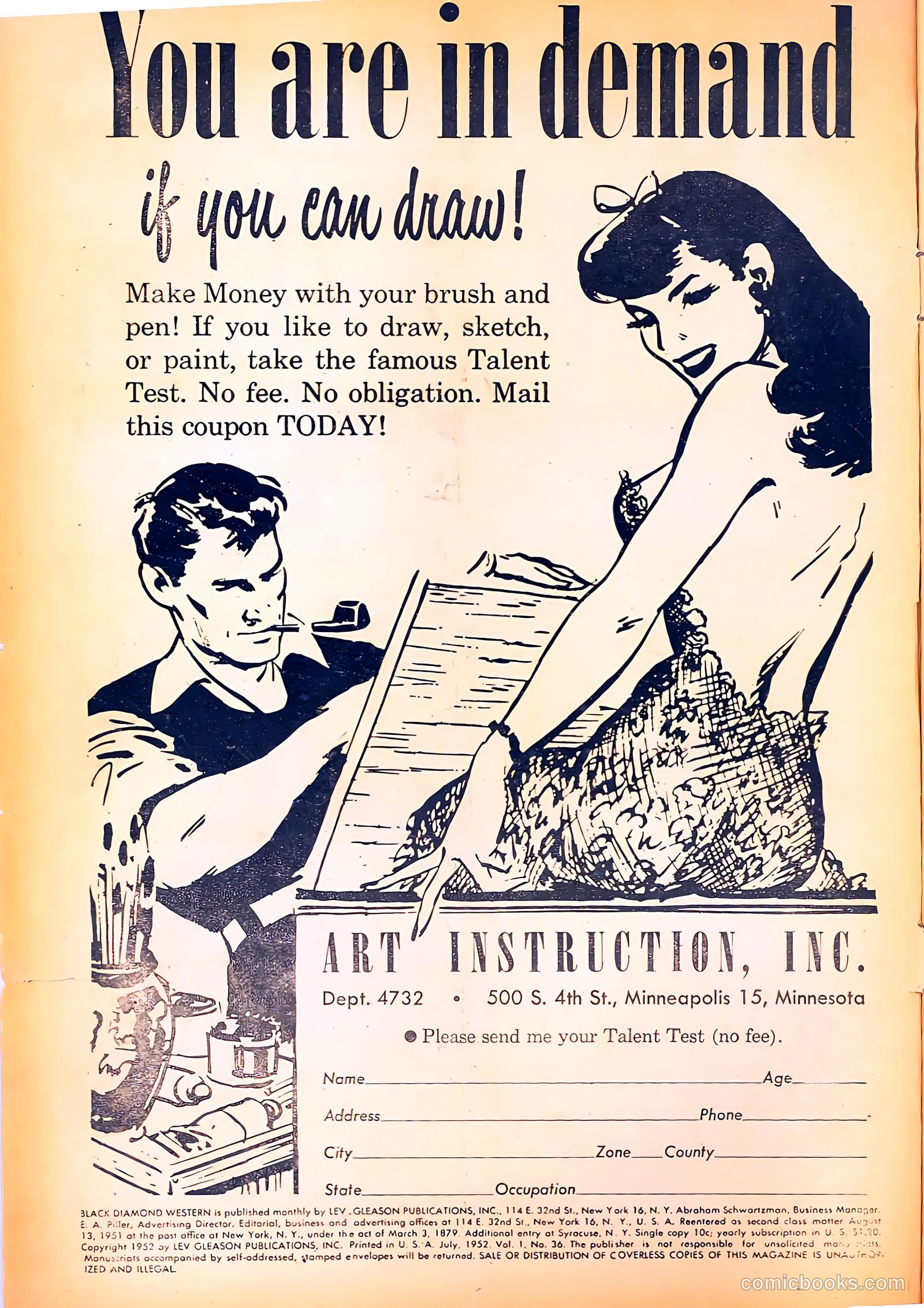 Black Diamond Western #36 (1952) — page 2 of 36