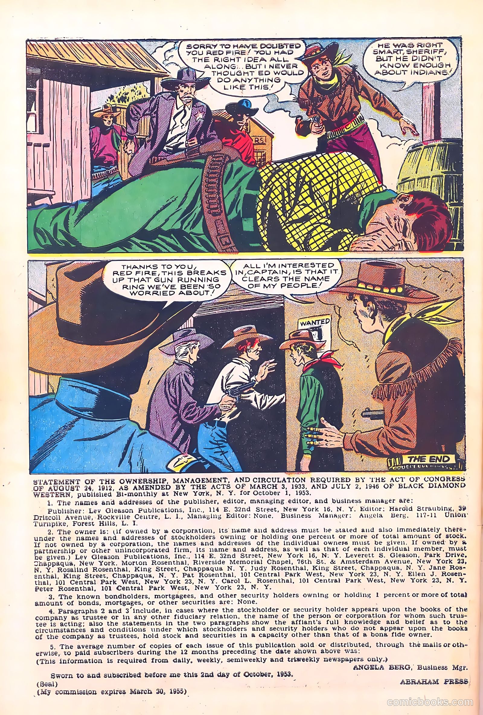 Black Diamond Western #50 (1954) — page 34 of 36