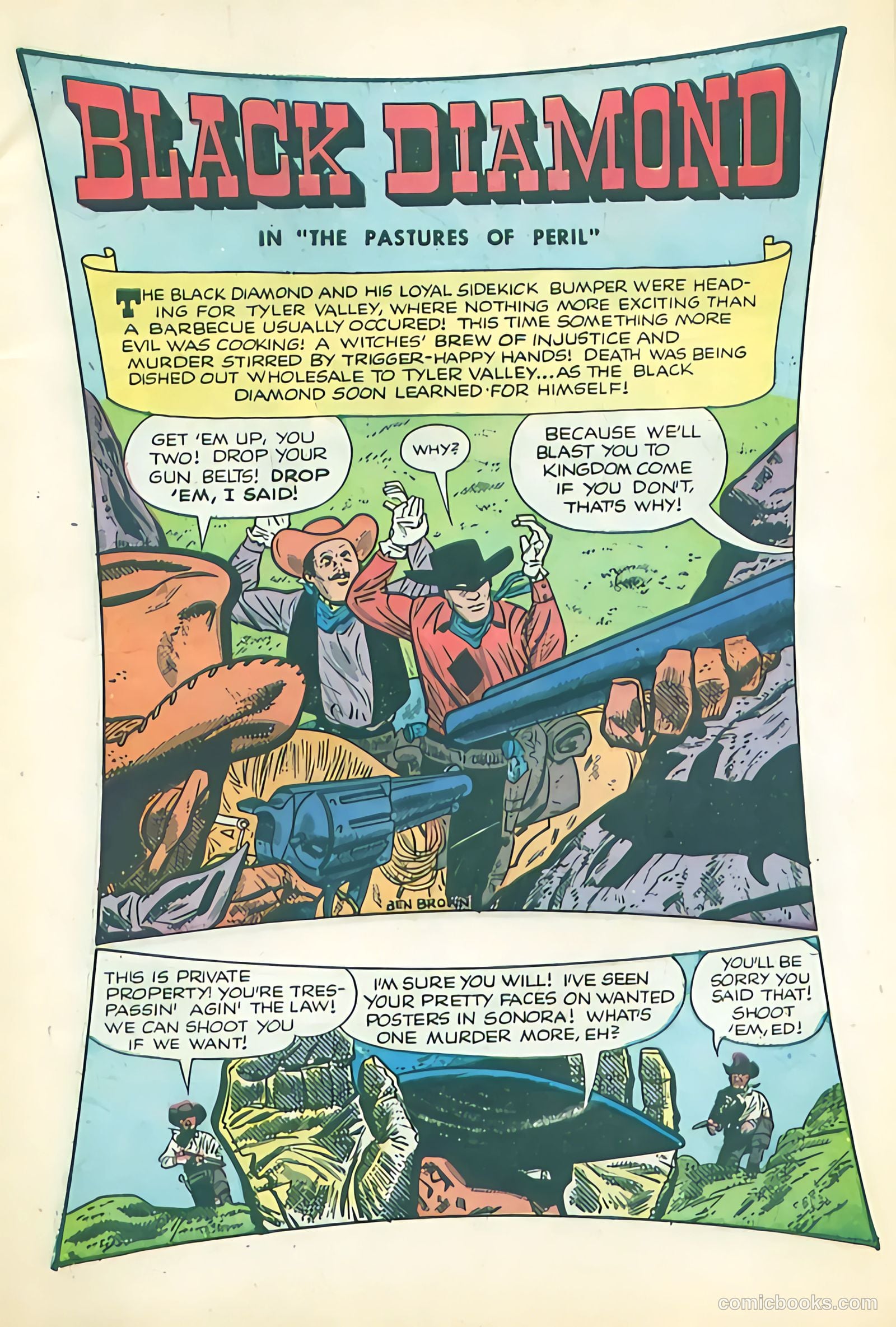 Black Diamond Western #51 (1954) — page 3 of 36