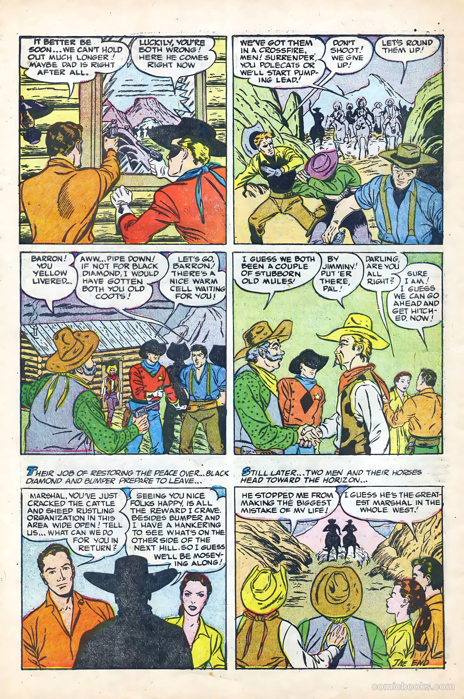 Black Diamond Western #56 (1955) — page 32 of 36