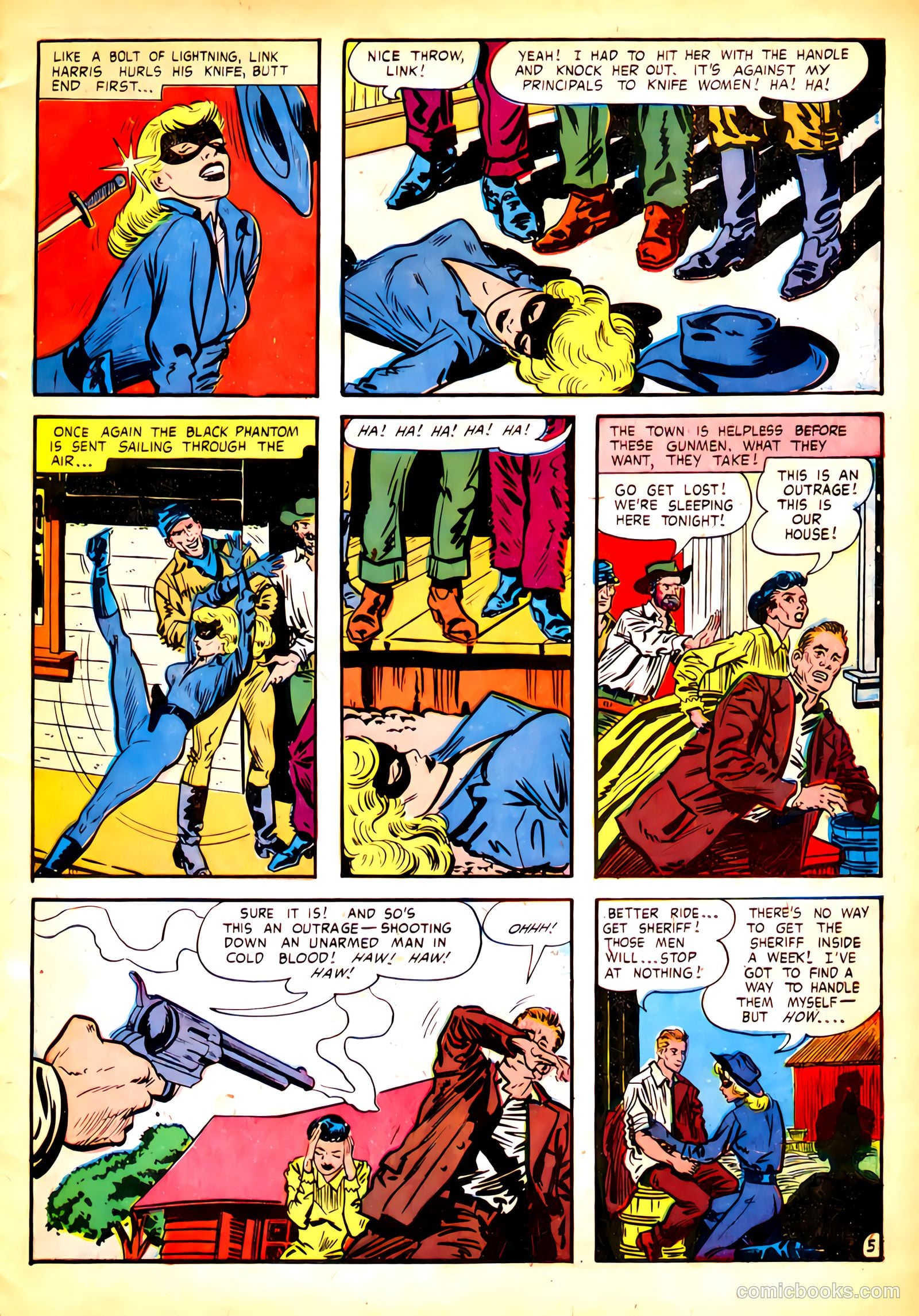 Black Phantom #1 (1954) — page 7 of 35