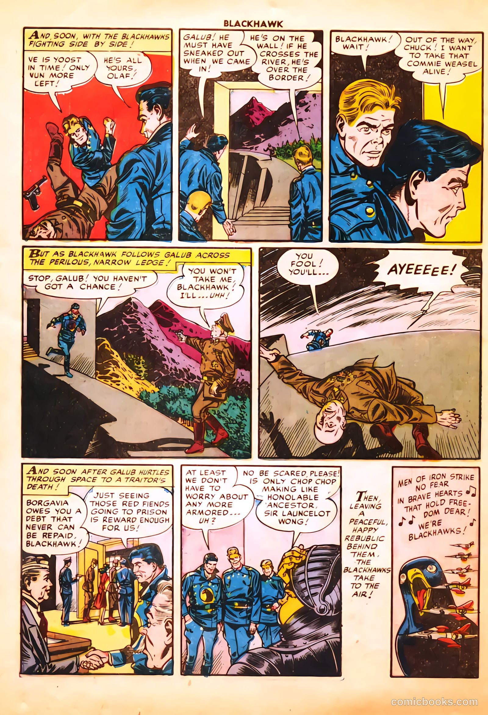 Blackhawk #57 (1952) — page 32 of 36