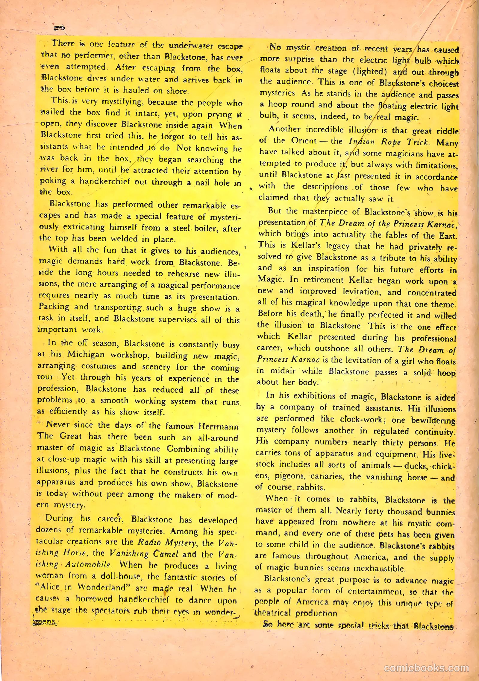 Blackstone Master Magician Comics #1 (1946) — page 30 of 52