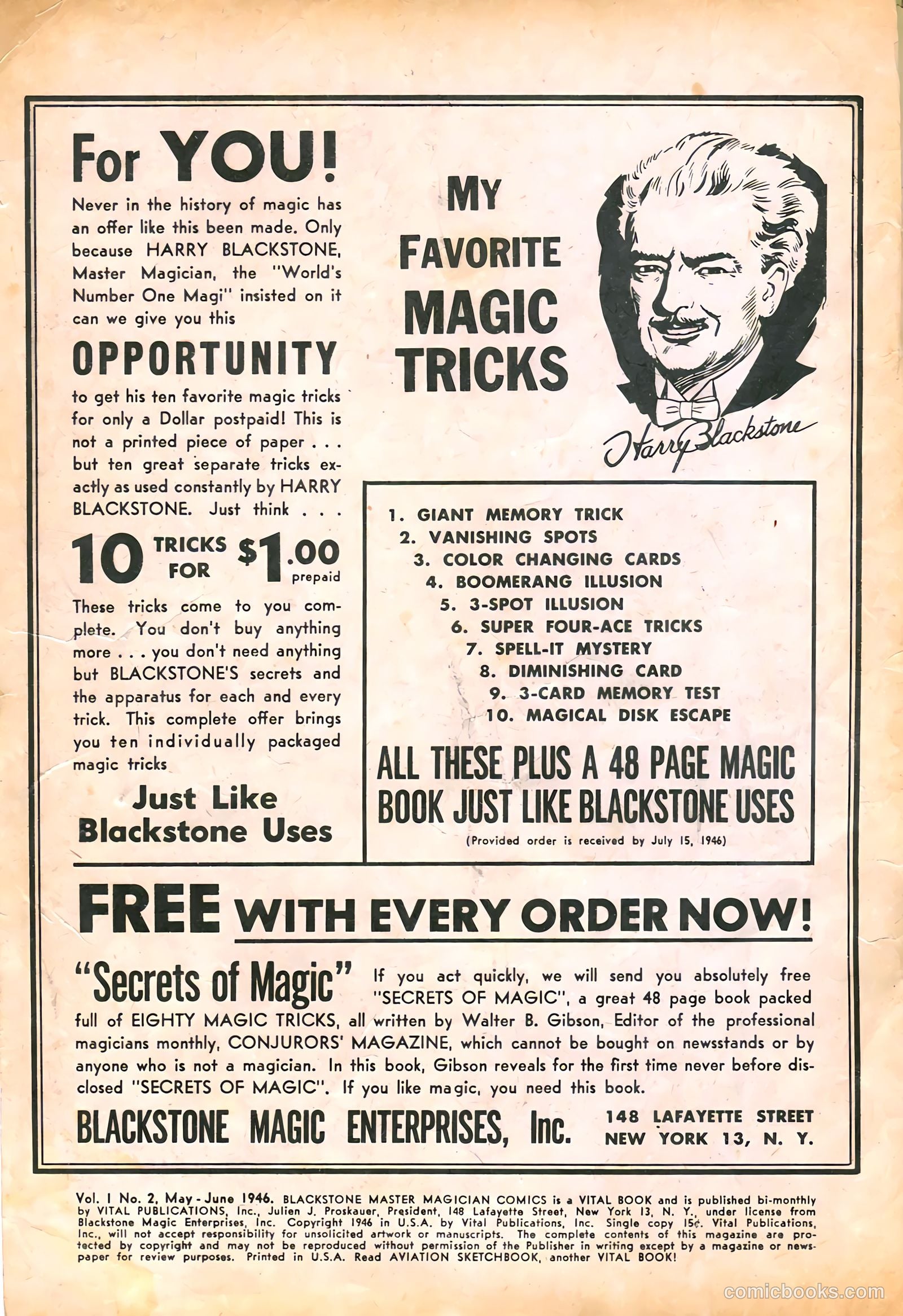 Blackstone Master Magician Comics #2 (1946) — page 2 of 52