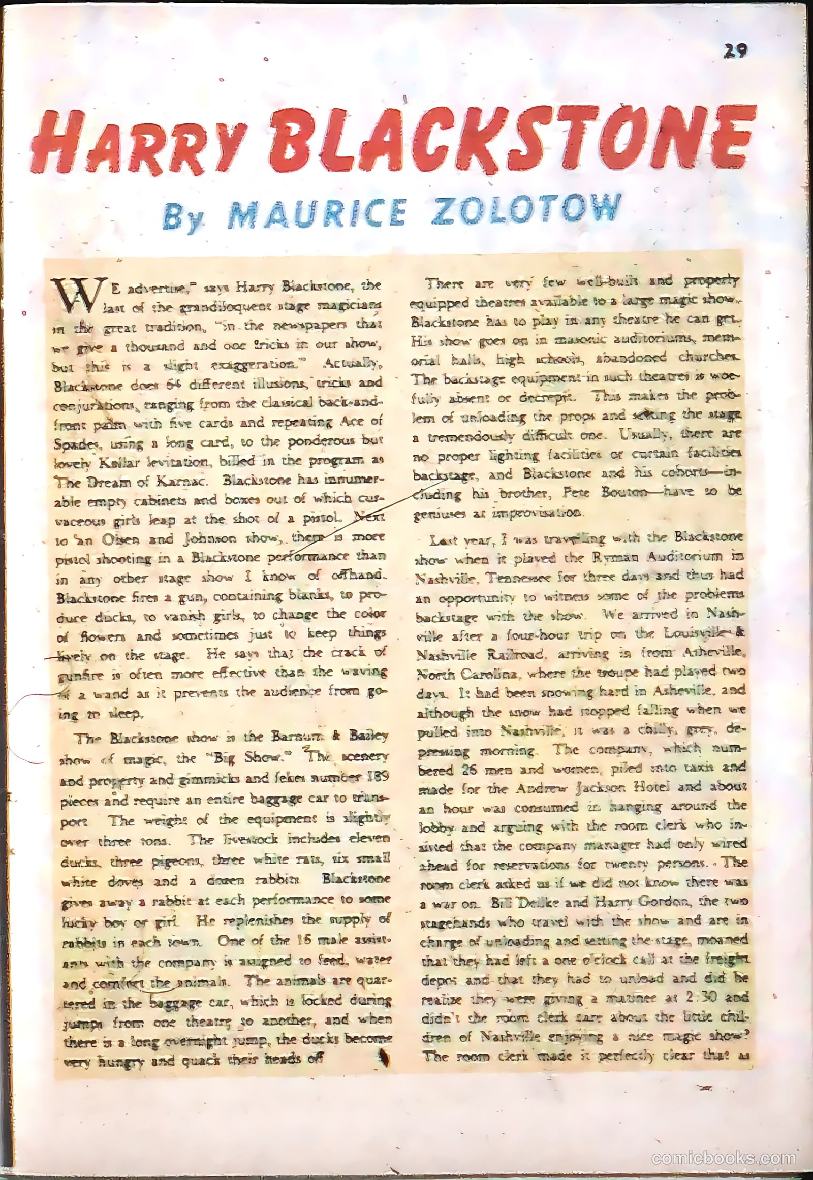 Blackstone Master Magician Comics #3 (1946) — page 31 of 52