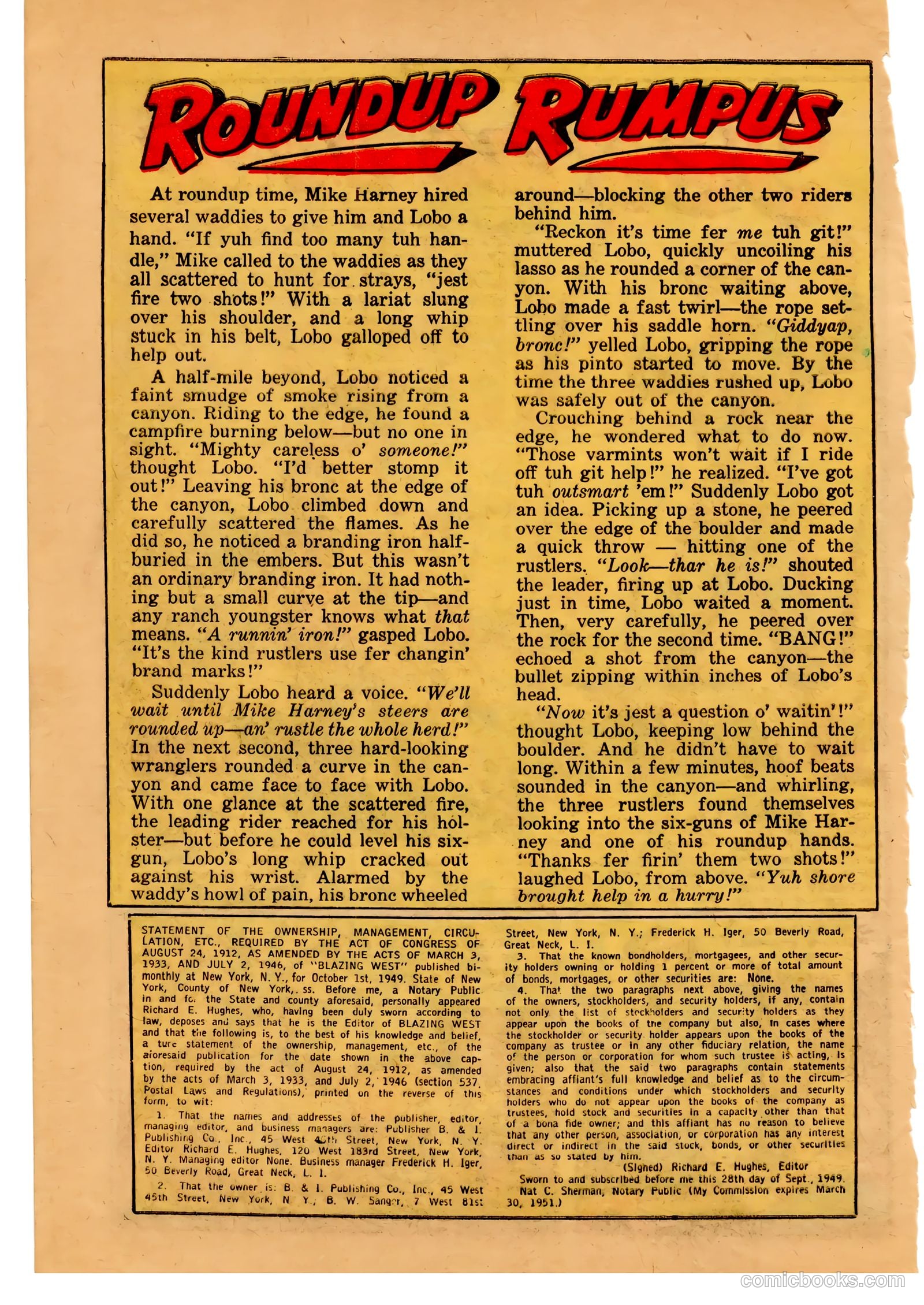 Blazing West #10 (1950) — page 42 of 52