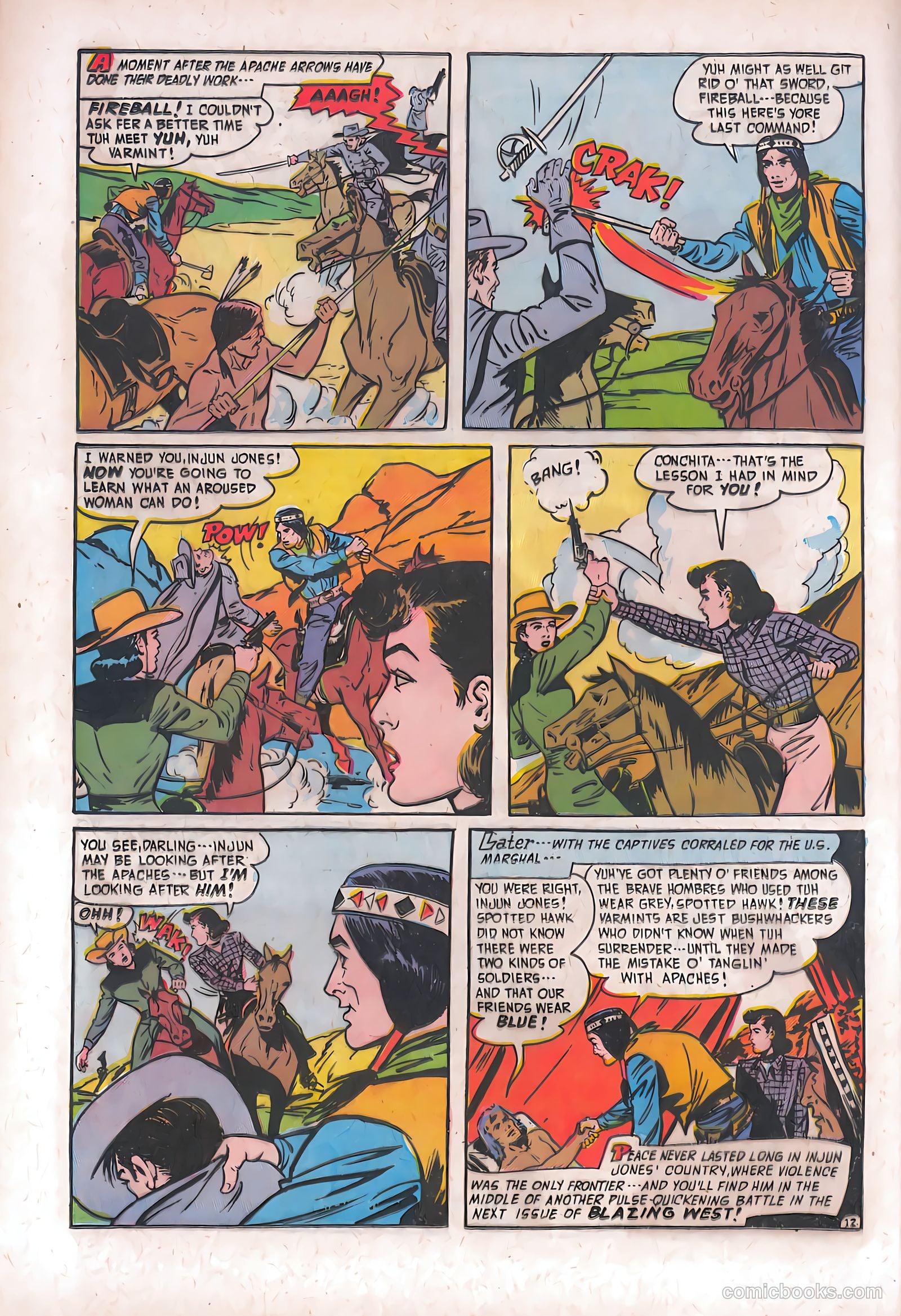 Blazing West #18 (1951) — page 38 of 52