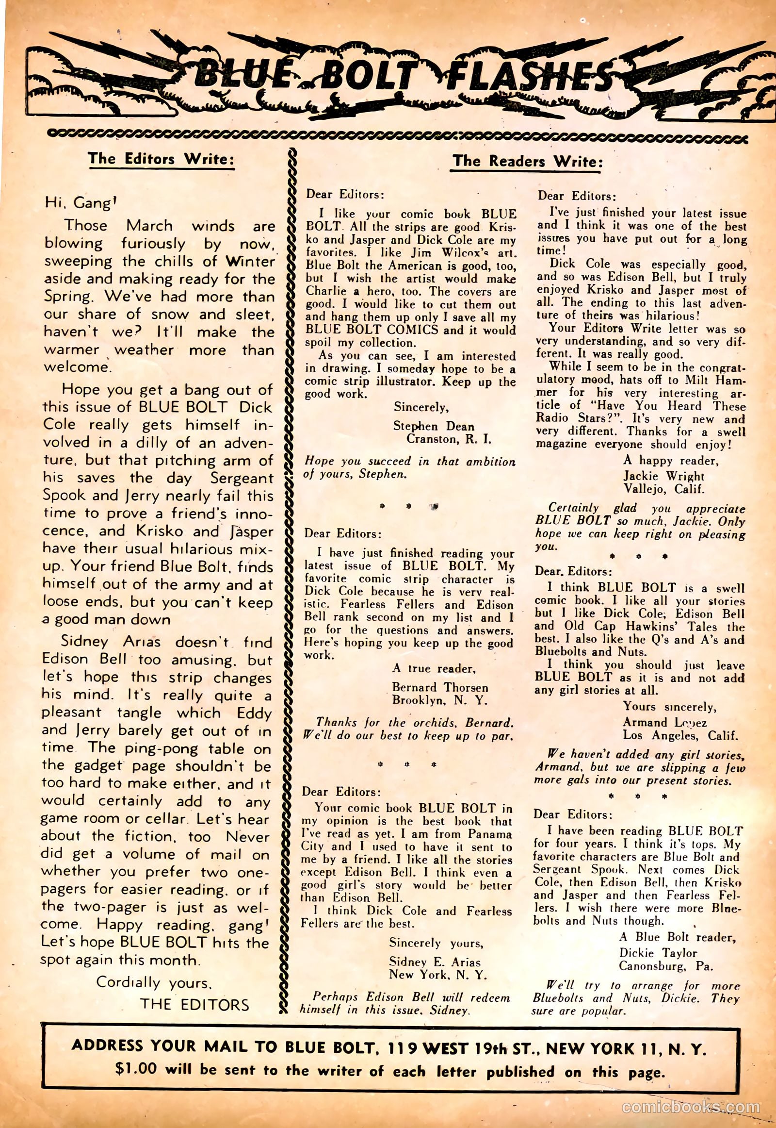 Blue Bolt #10 (1953) — page 2 of 52