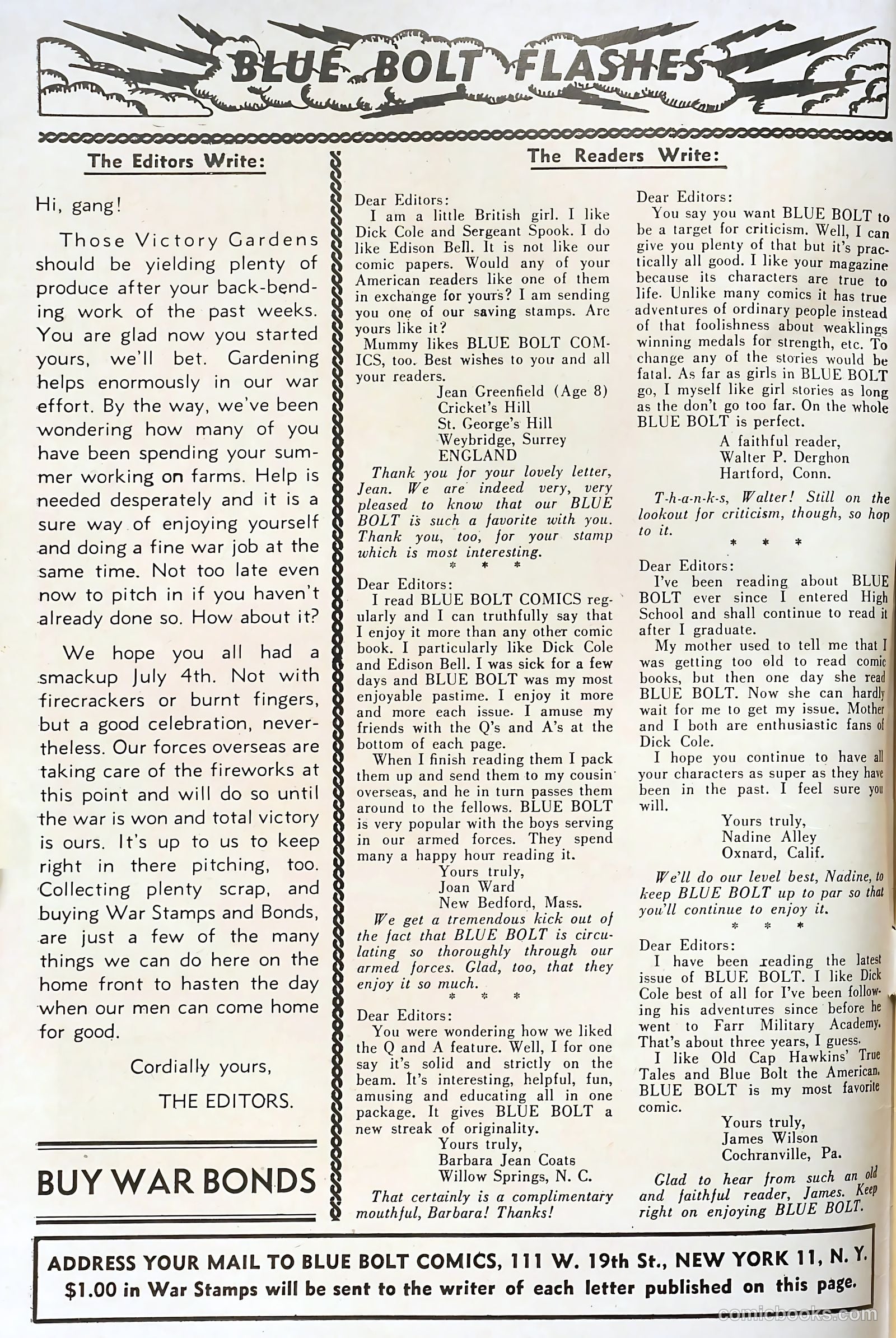 Blue Bolt #3 (1952) — page 2 of 52