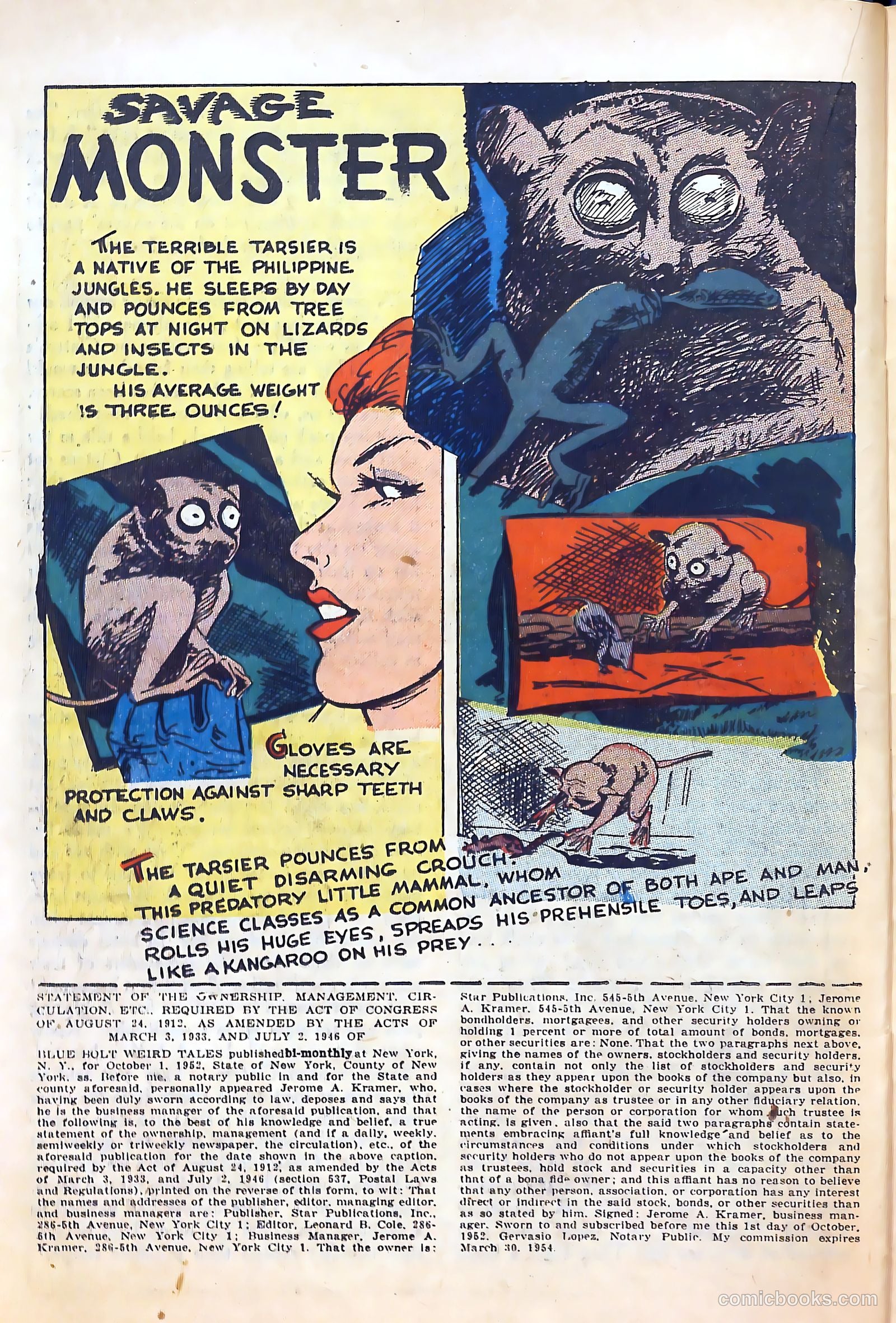 Blue Bolt Weird Tales #118 (1953) — page 22 of 36