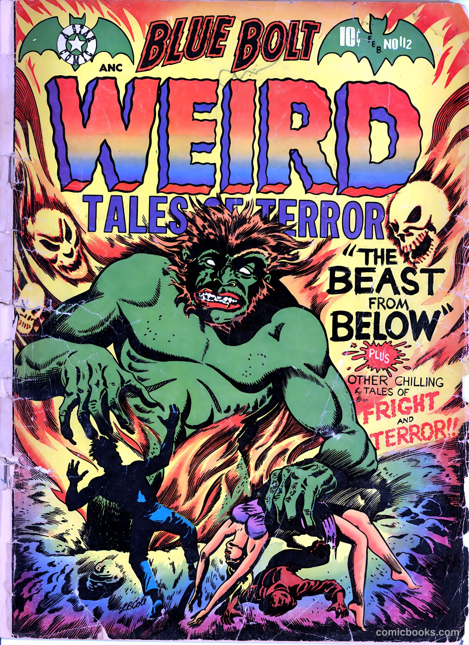 Blue Bolt Weird Tales of Terror #112 cover