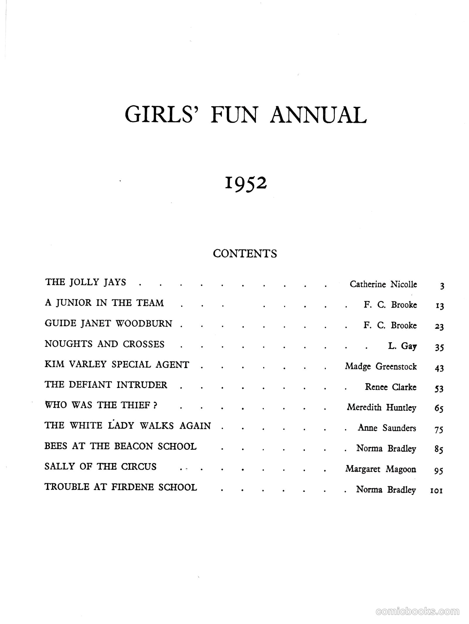 Girls' Fun Annual #1952 (1952) — page 5 of 113