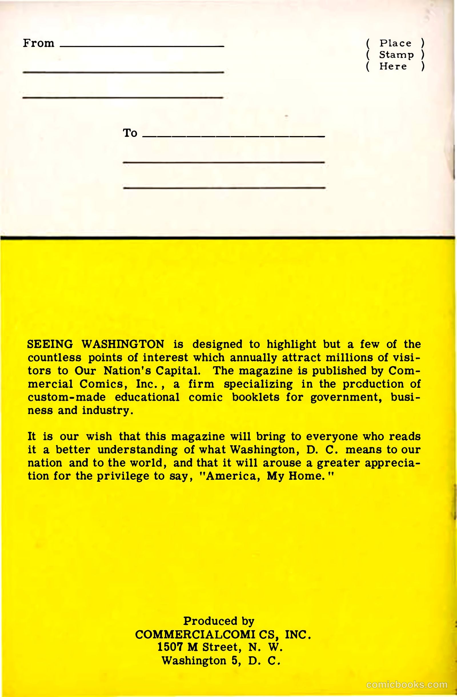 Seeing Washington: Our Nation's Capital #1 (1957) — page 29 of 29