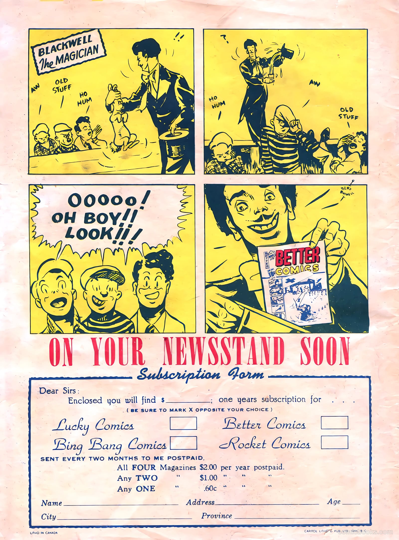 Lucky Comics v1 #8 (1942) — page 52 of 52