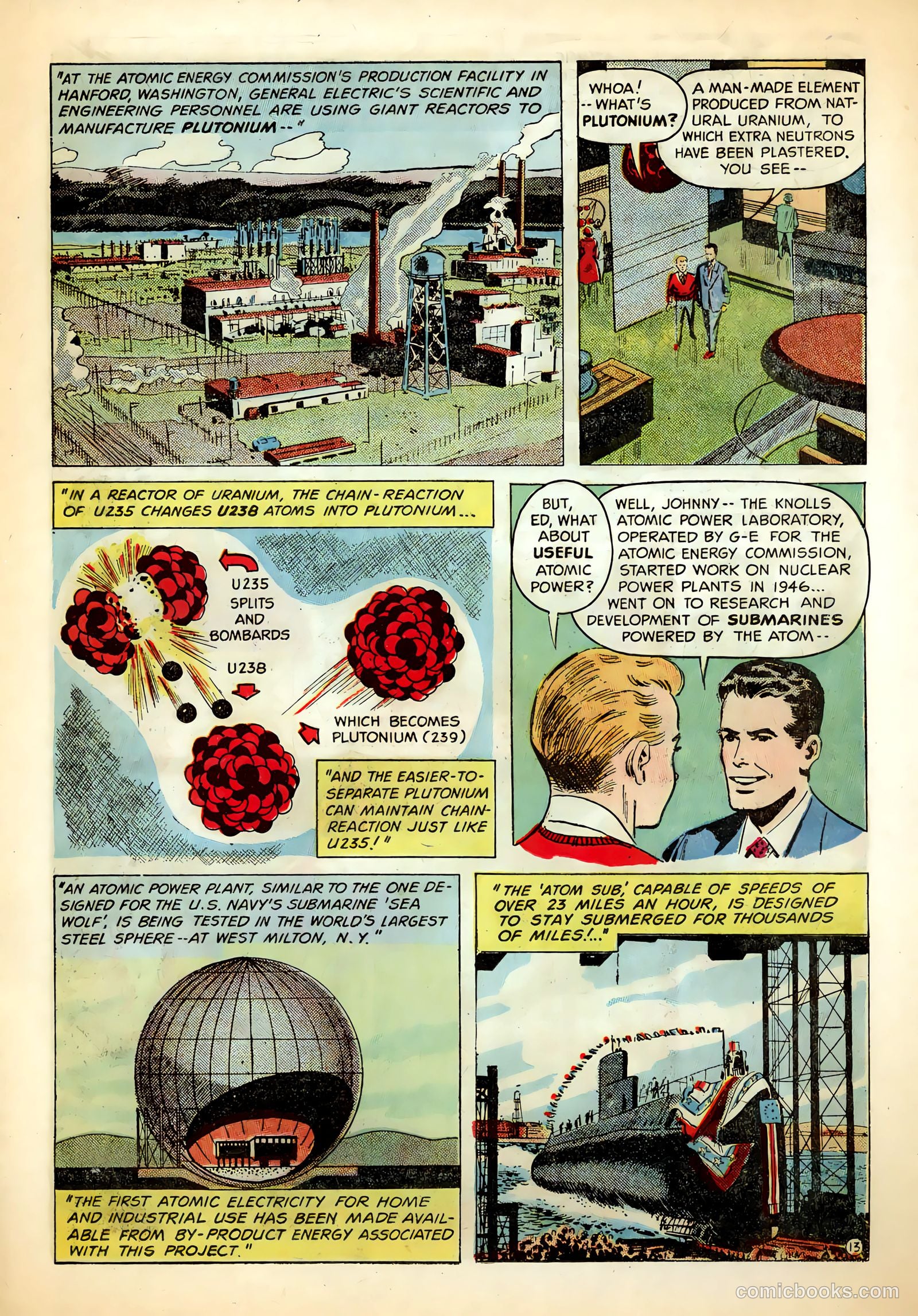 Inside The Atom #1 (1955) — page 13 of 17