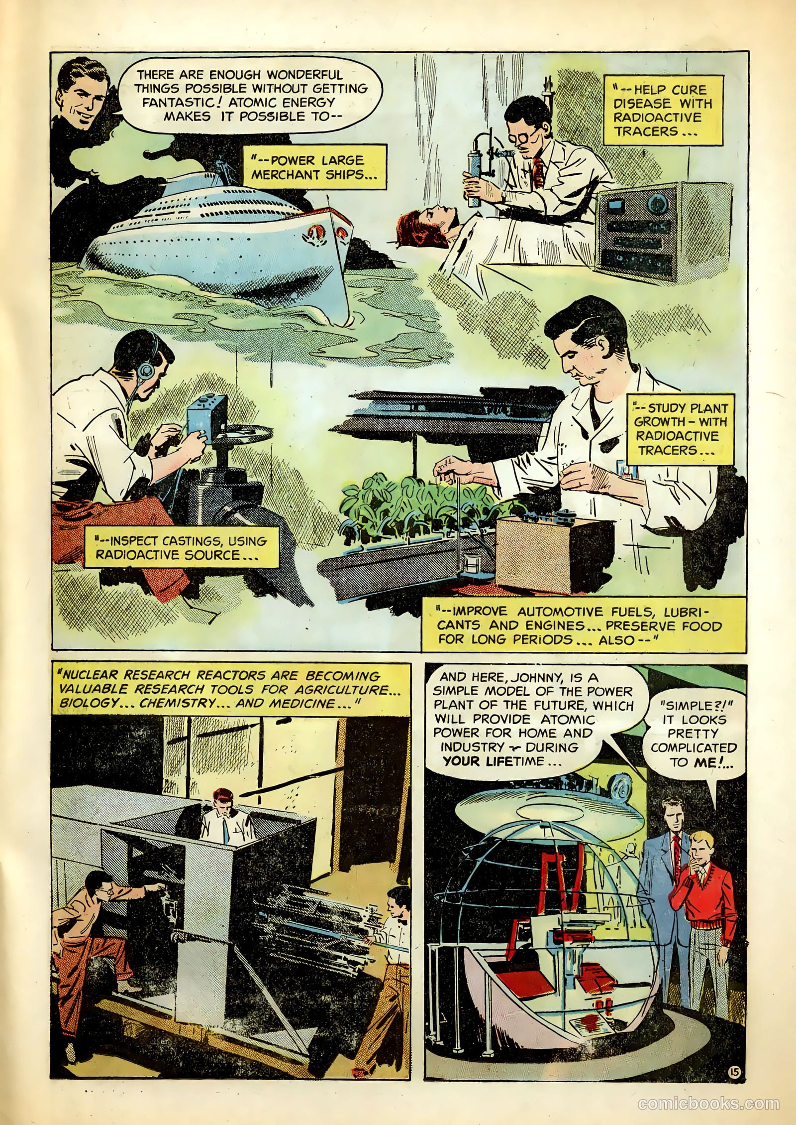 Inside The Atom #1 (1955) — page 15 of 17