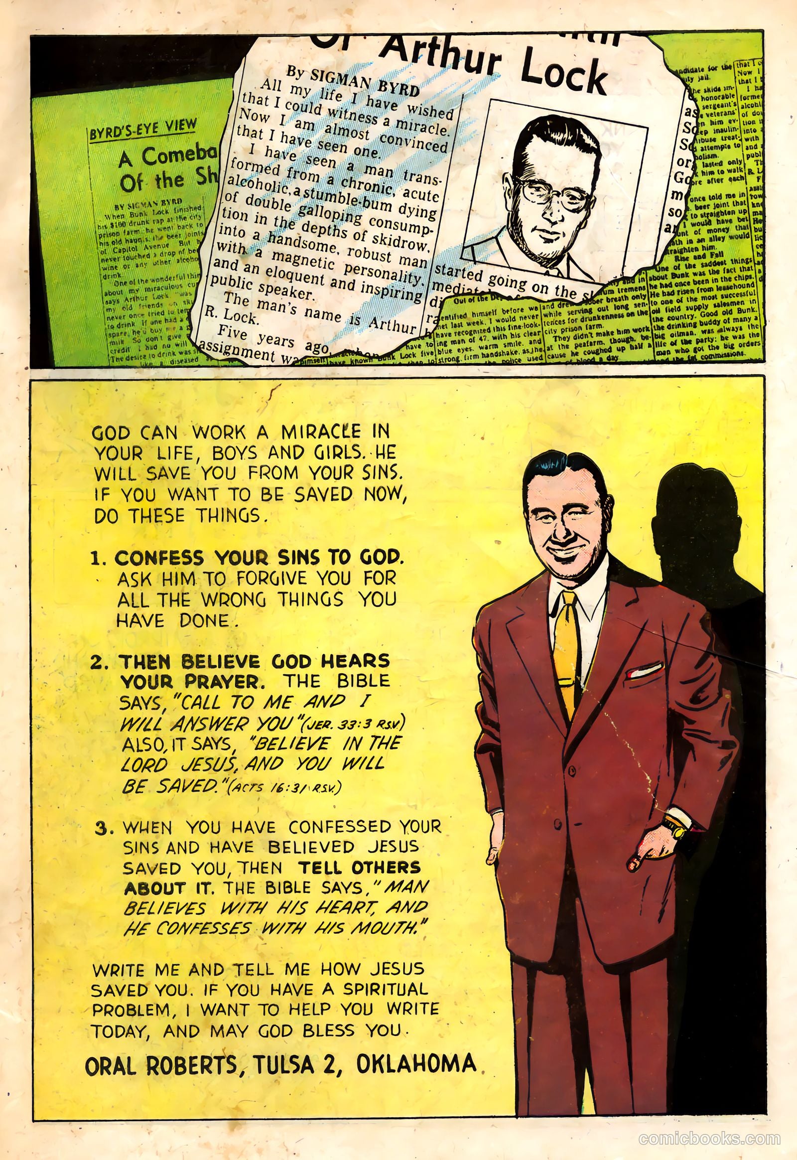 Oral Roberts' True Stories 106 - The Mayor of Capitol Avenue #1 (1957) — page 33 of 36
