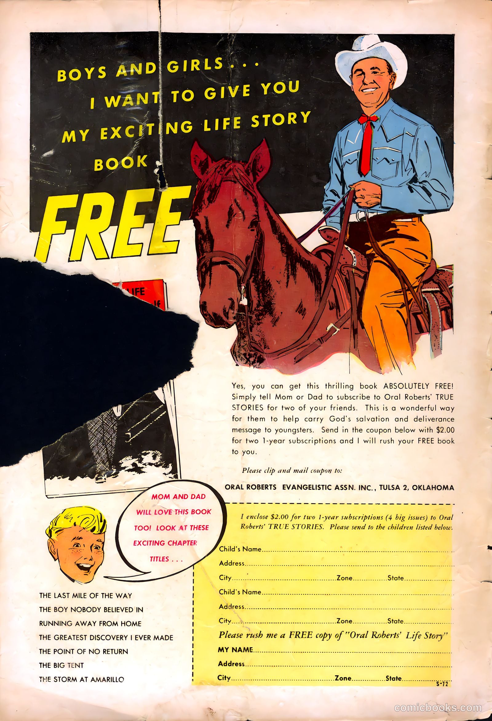 Oral Roberts' True Stories 106 - The Mayor of Capitol Avenue #1 (1957) — page 36 of 36