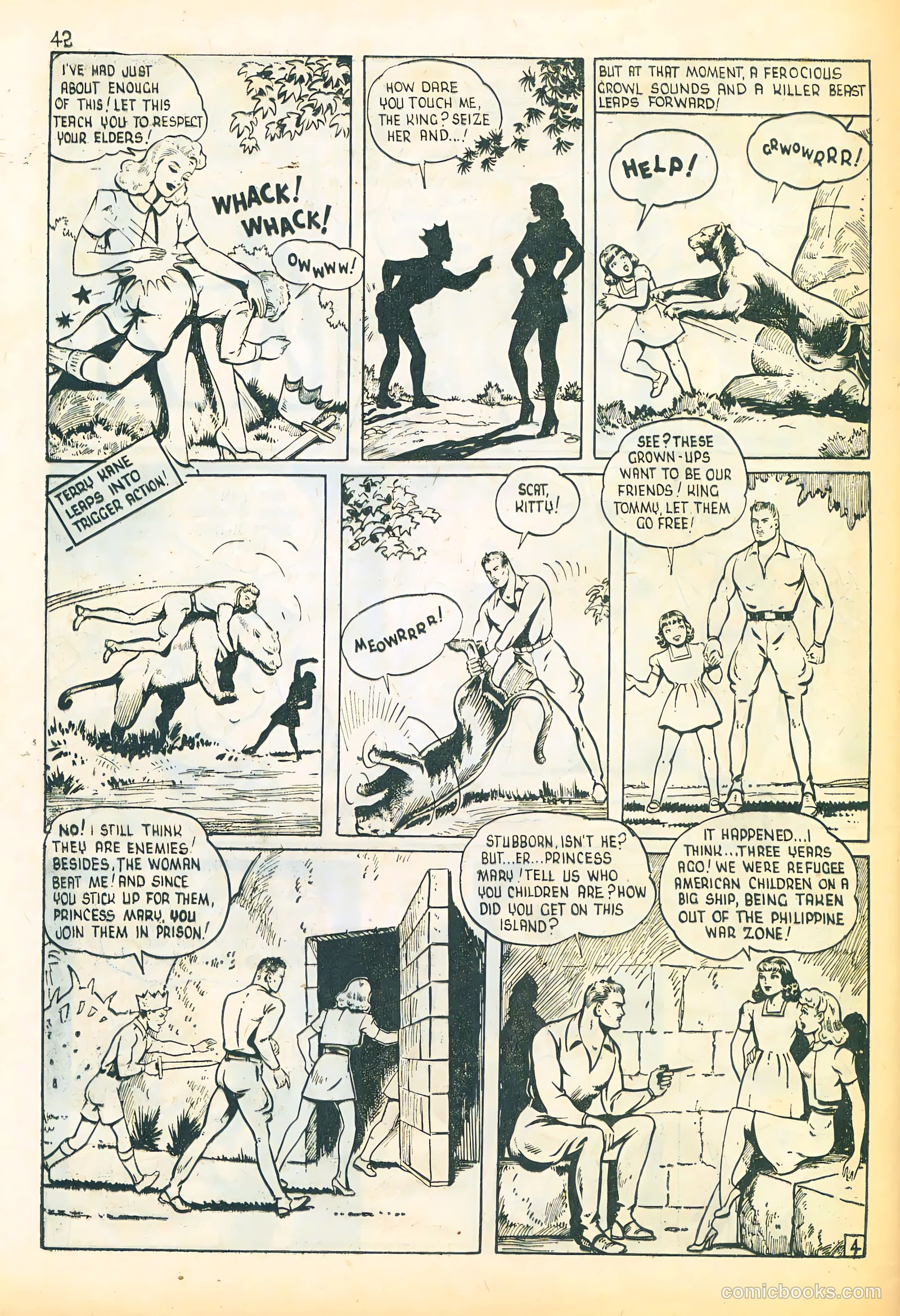 Three Aces Comics v4 #3 (1945) — page 42 of 48