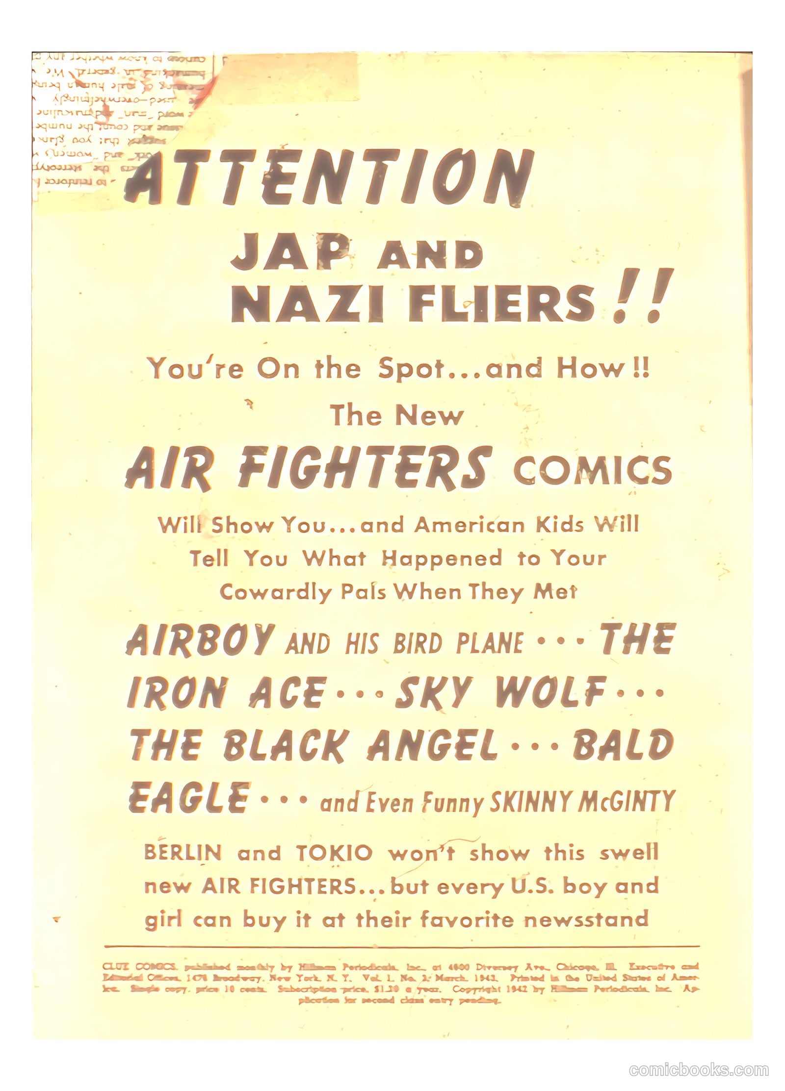 Clue Comics #3 (1943) — page 2 of 68