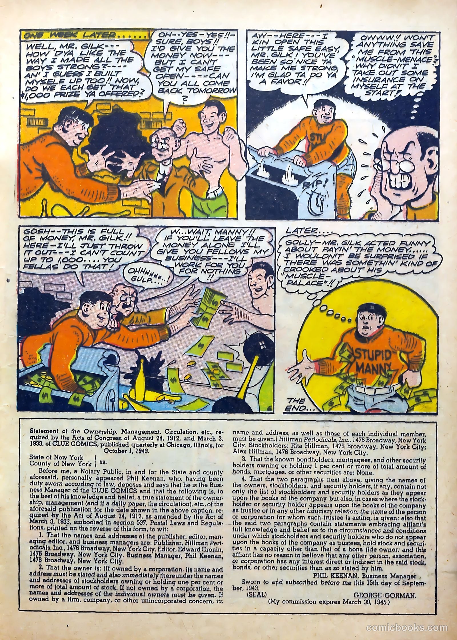 Clue Comics #7 (1944) — page 33 of 68