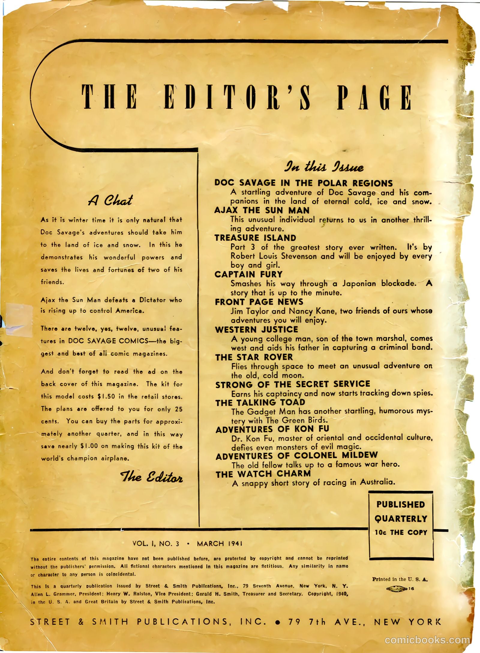 Doc Savage Comics #? (1940) — page 2 of 68