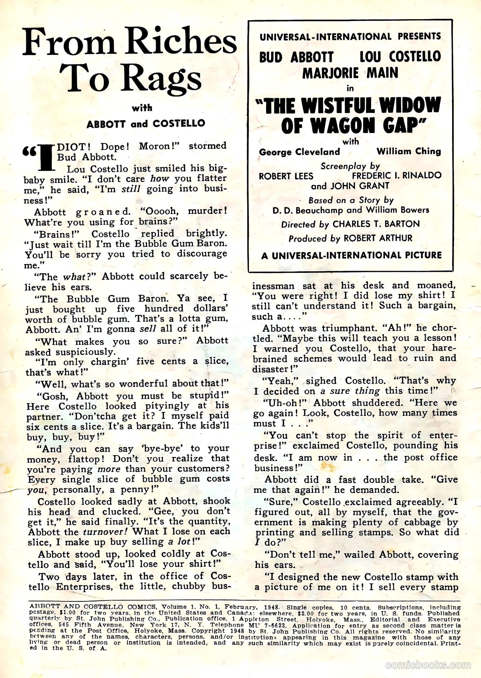 Abbott and Costello Comics #1 (1948) — page 2 of 36