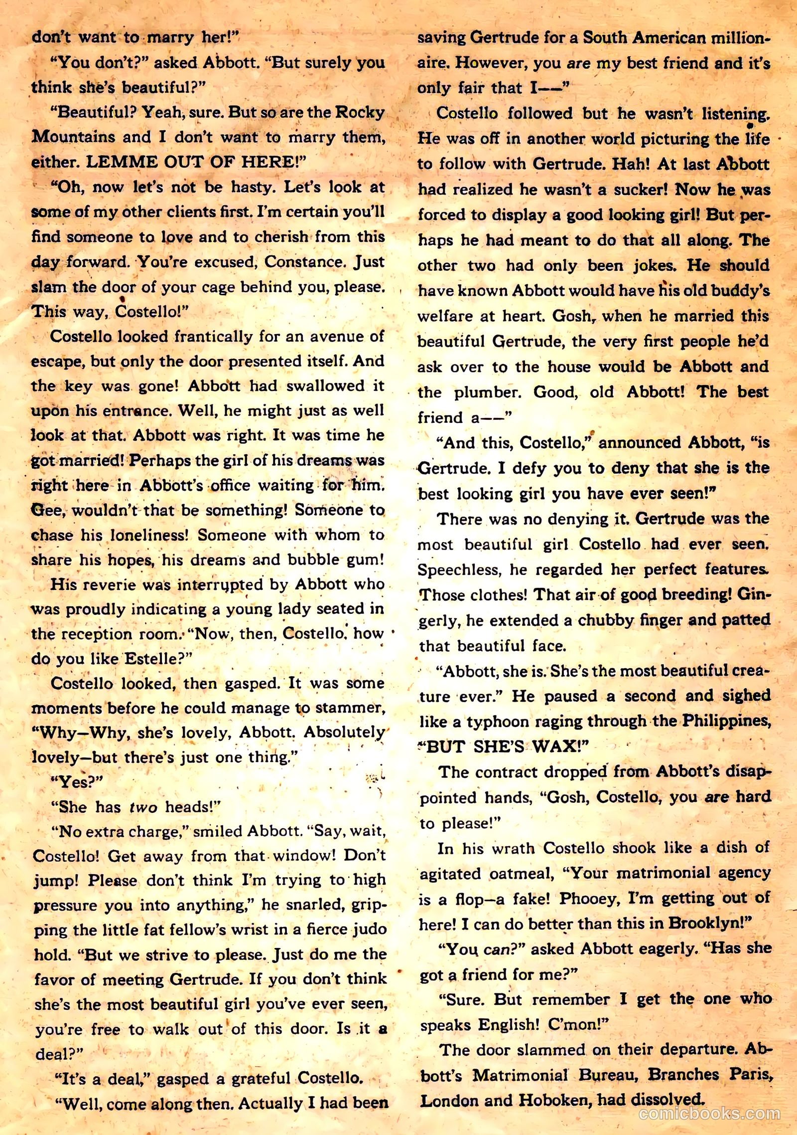 Abbott and Costello Comics #3 (1948) — page 34 of 36