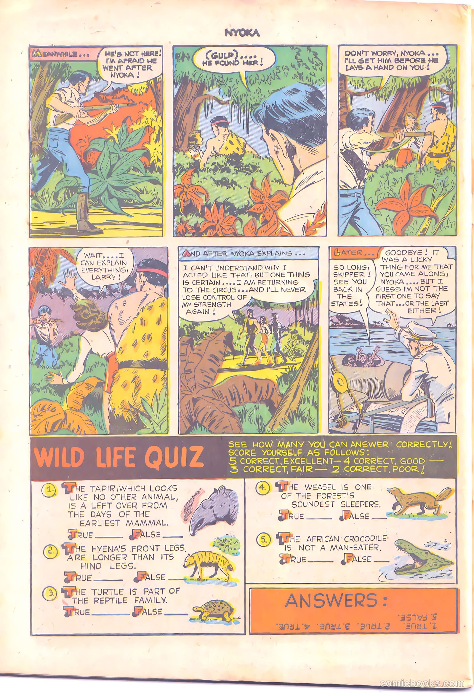 Nyoka the Jungle Girl #68 (1952) — page 35 of 37
