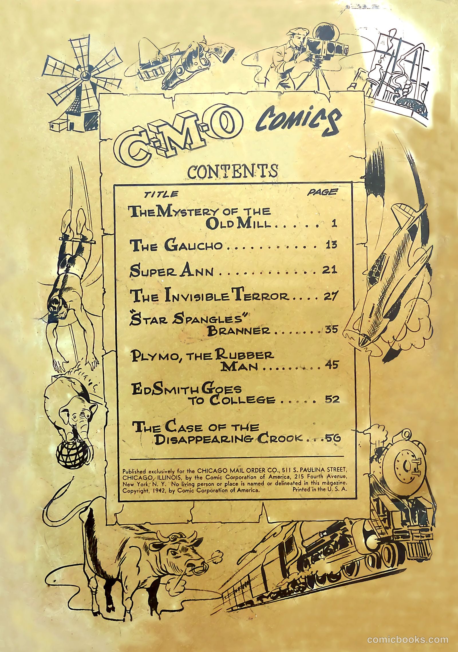 C-M-O Comics #1 (1942) — page 2 of 68