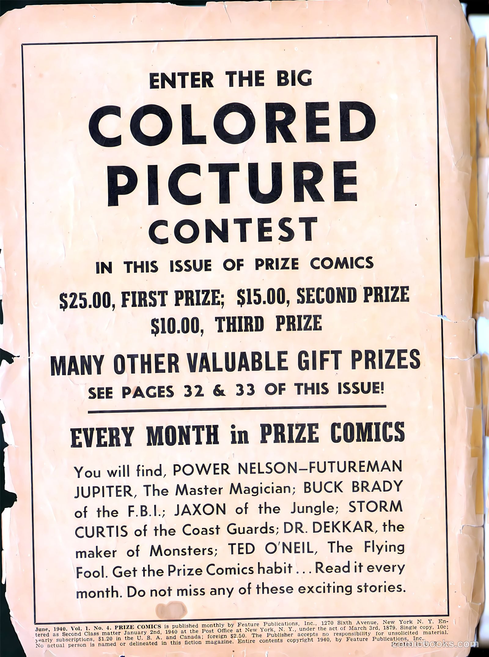 Prize Comics #4 (1940) — page 2 of 67