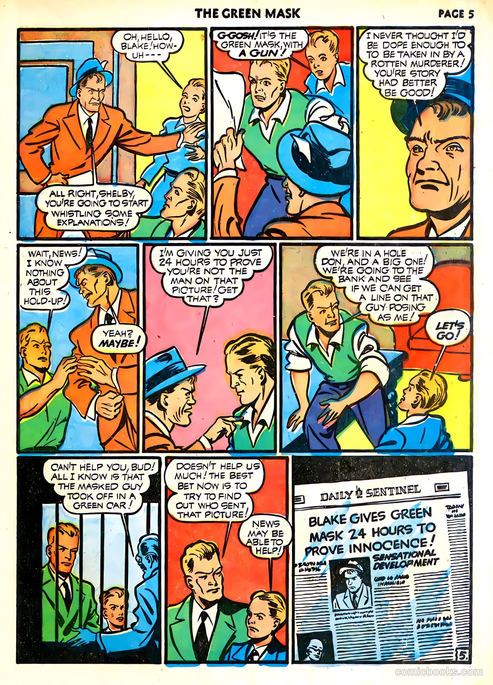 green mask v1 #6 (1941) — page 7 of 69