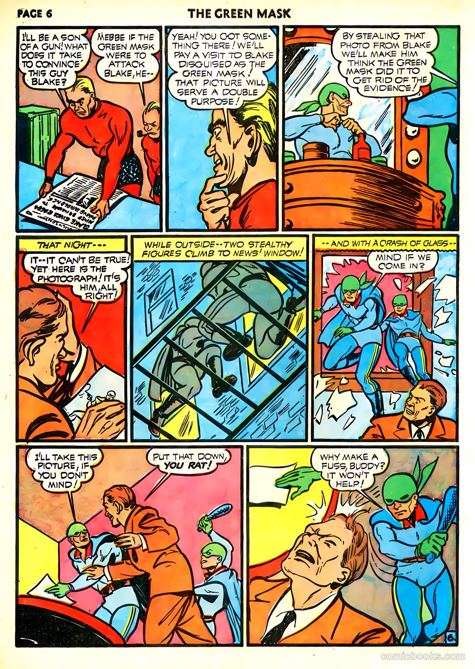 green mask v1 #6 (1941) — page 8 of 69
