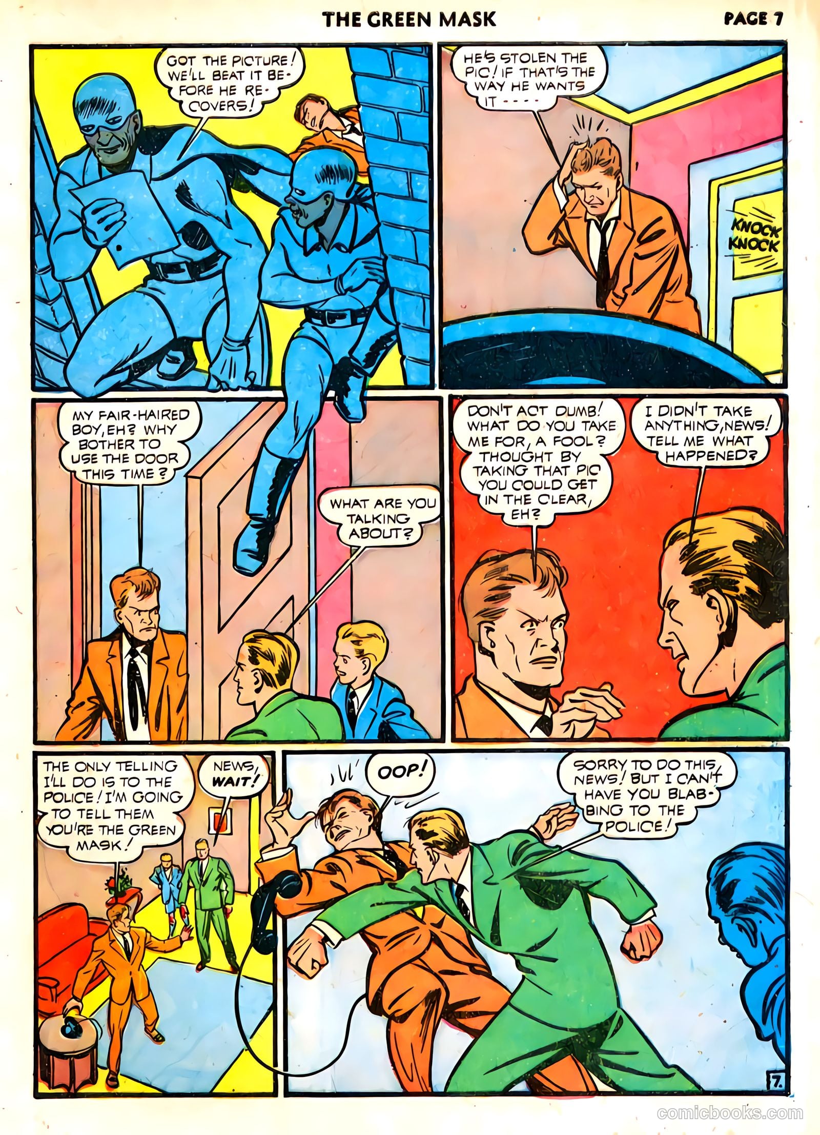 green mask v1 #6 (1941) — page 9 of 69