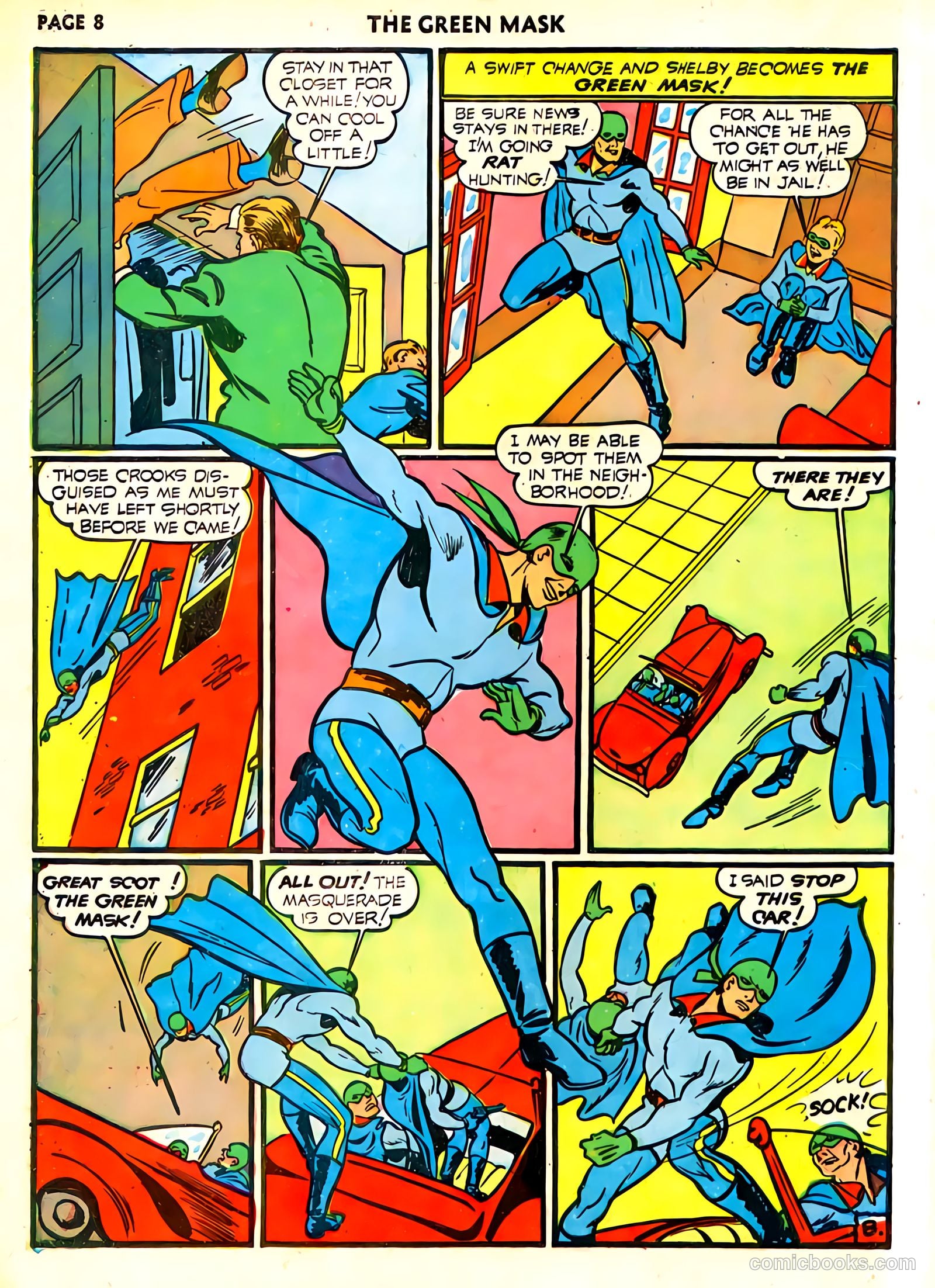 green mask v1 #6 (1941) — page 10 of 69