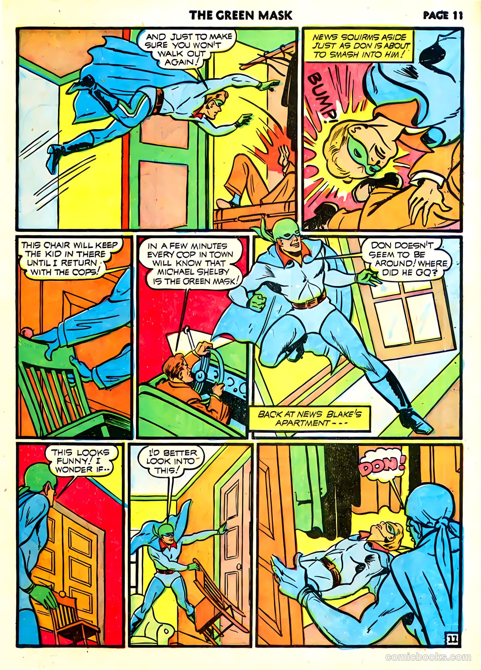 green mask v1 #6 (1941) — page 13 of 69