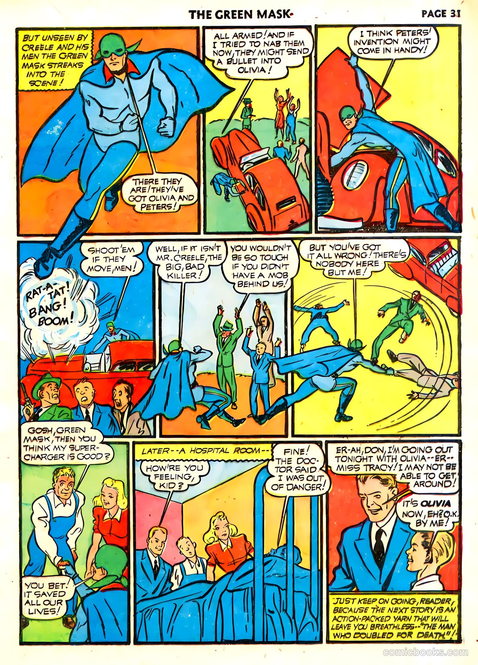 green mask v1 #6 (1941) — page 33 of 69