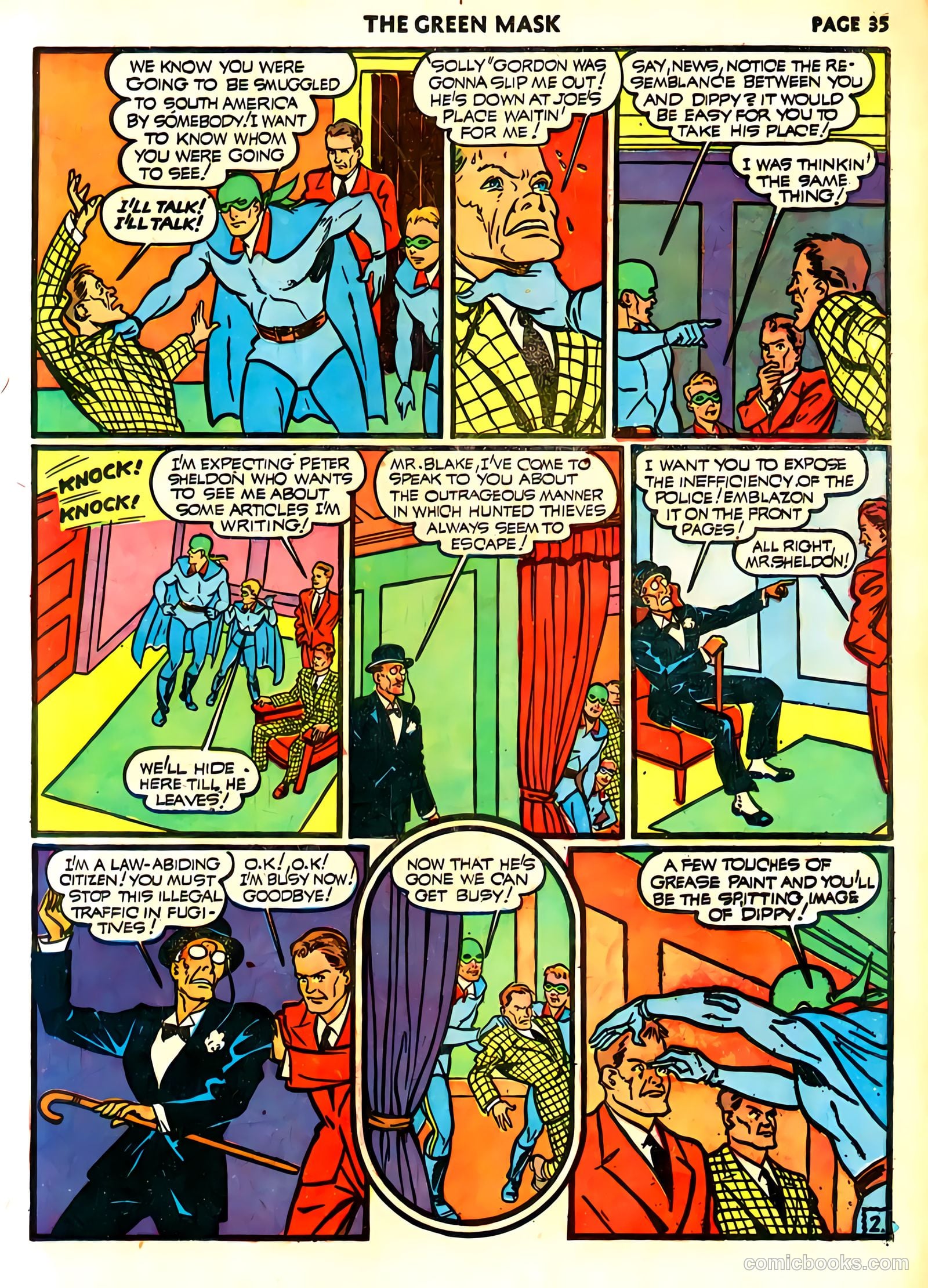 green mask v1 #6 (1941) — page 38 of 69