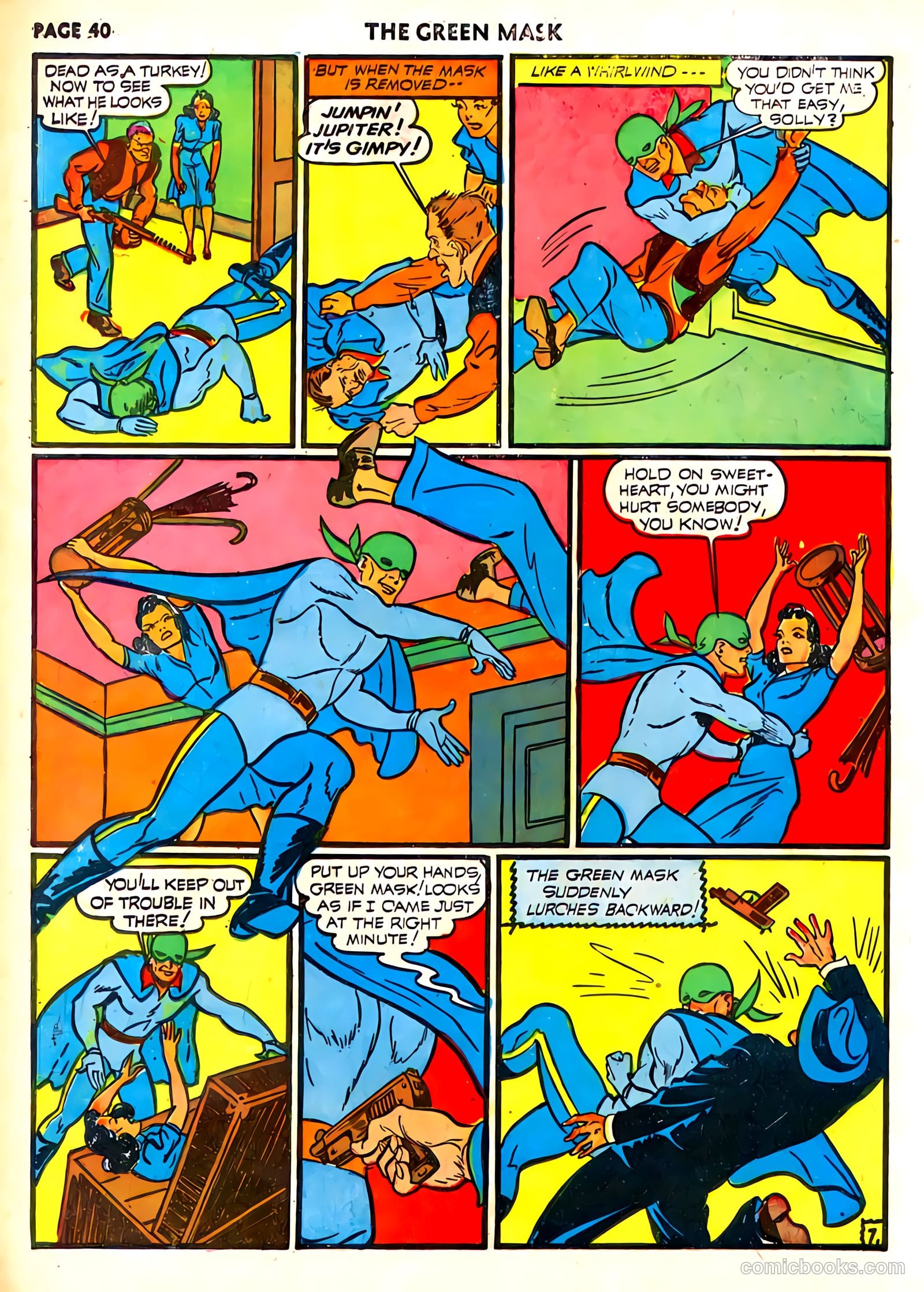 green mask v1 #6 (1941) — page 43 of 69
