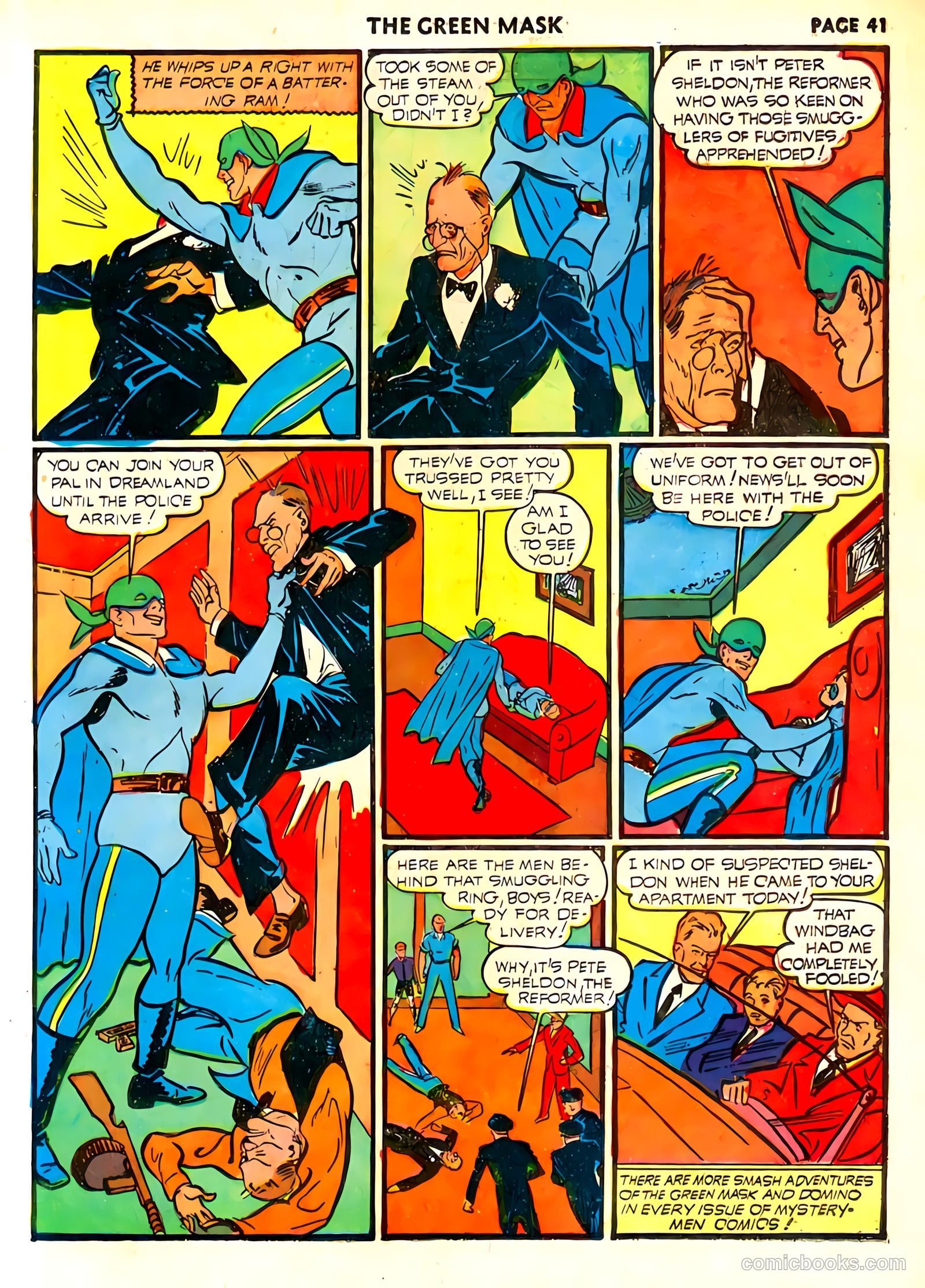 green mask v1 #6 (1941) — page 44 of 69