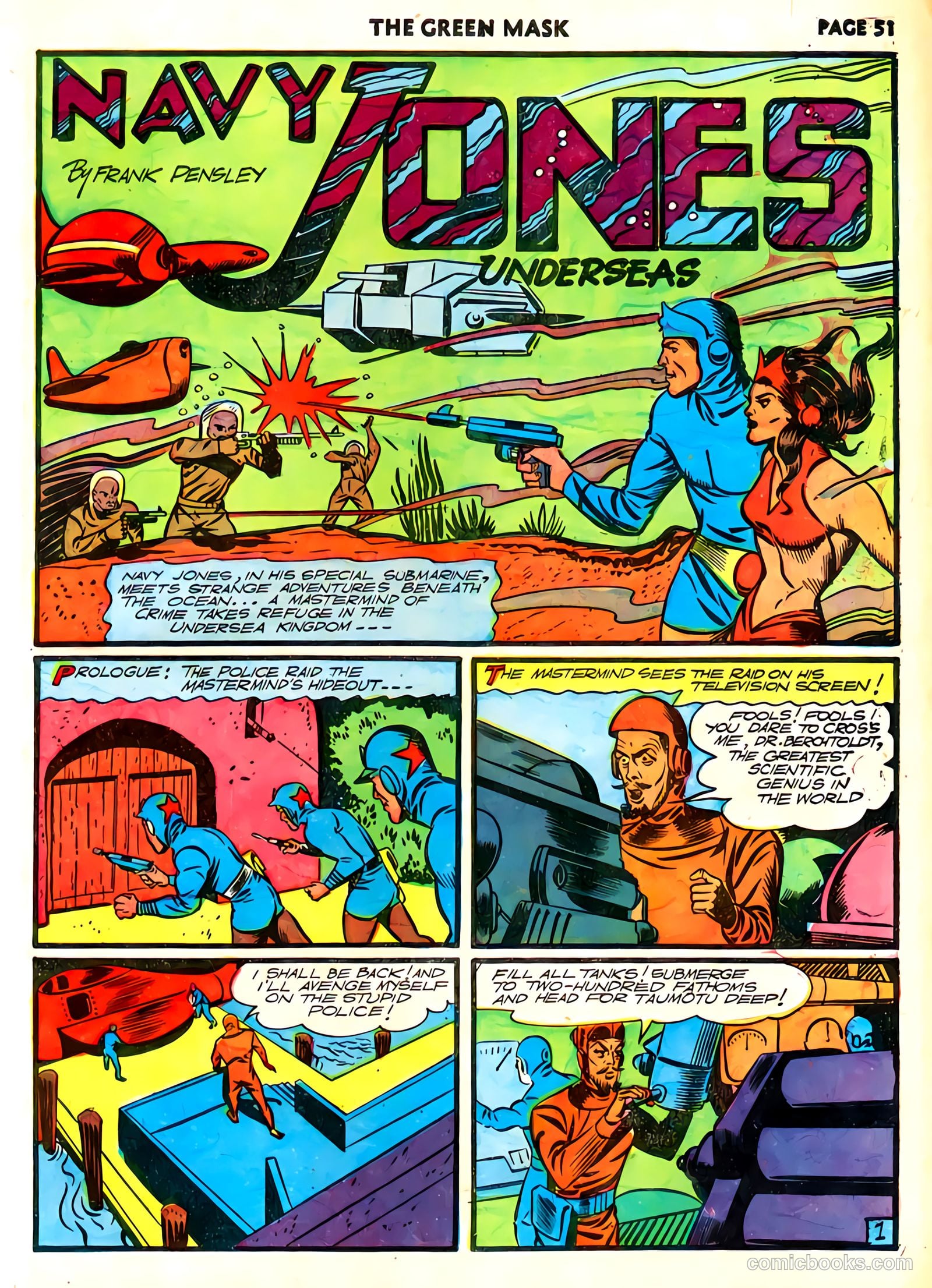 green mask v1 #6 (1941) — page 54 of 69