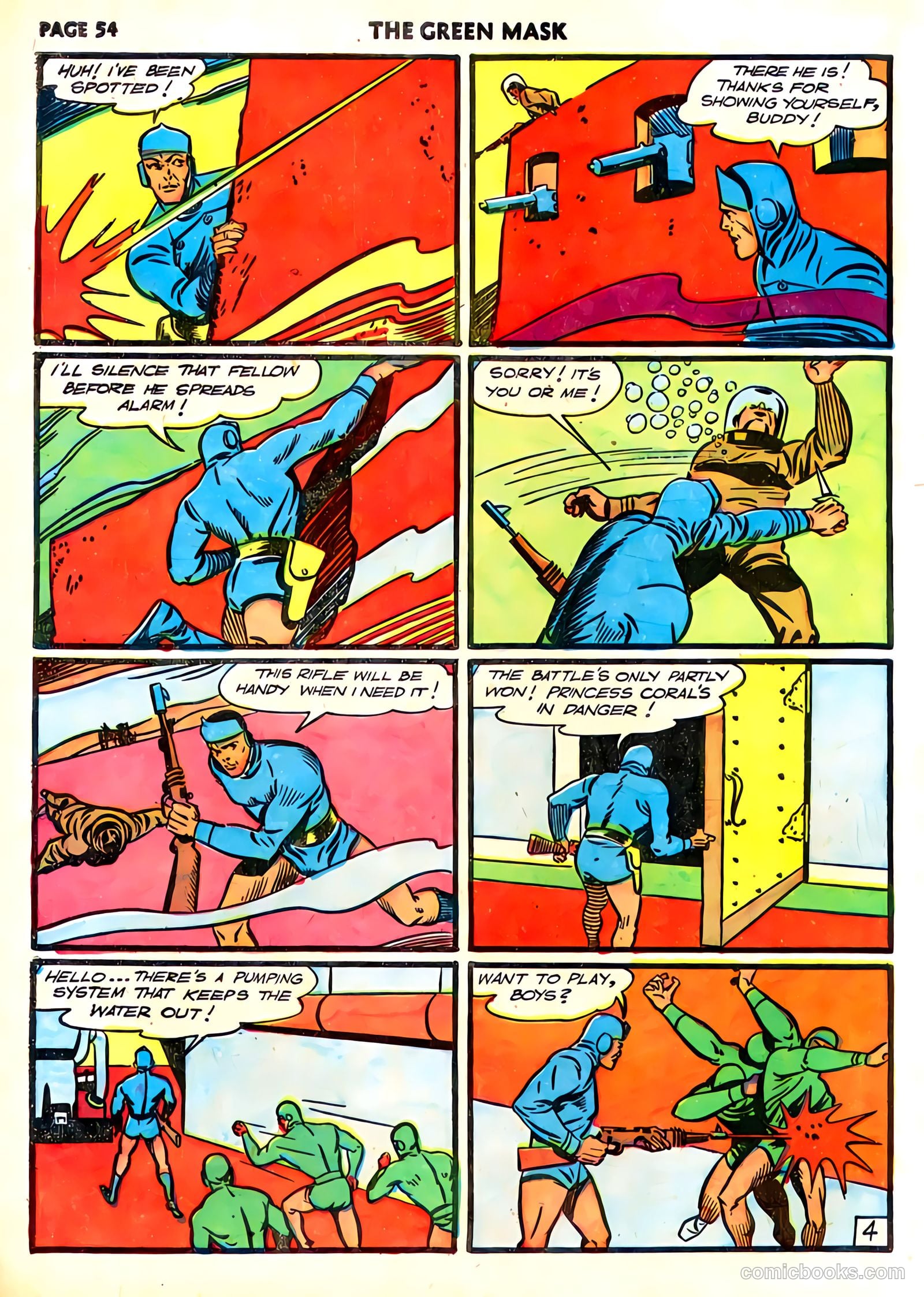 green mask v1 #6 (1941) — page 57 of 69