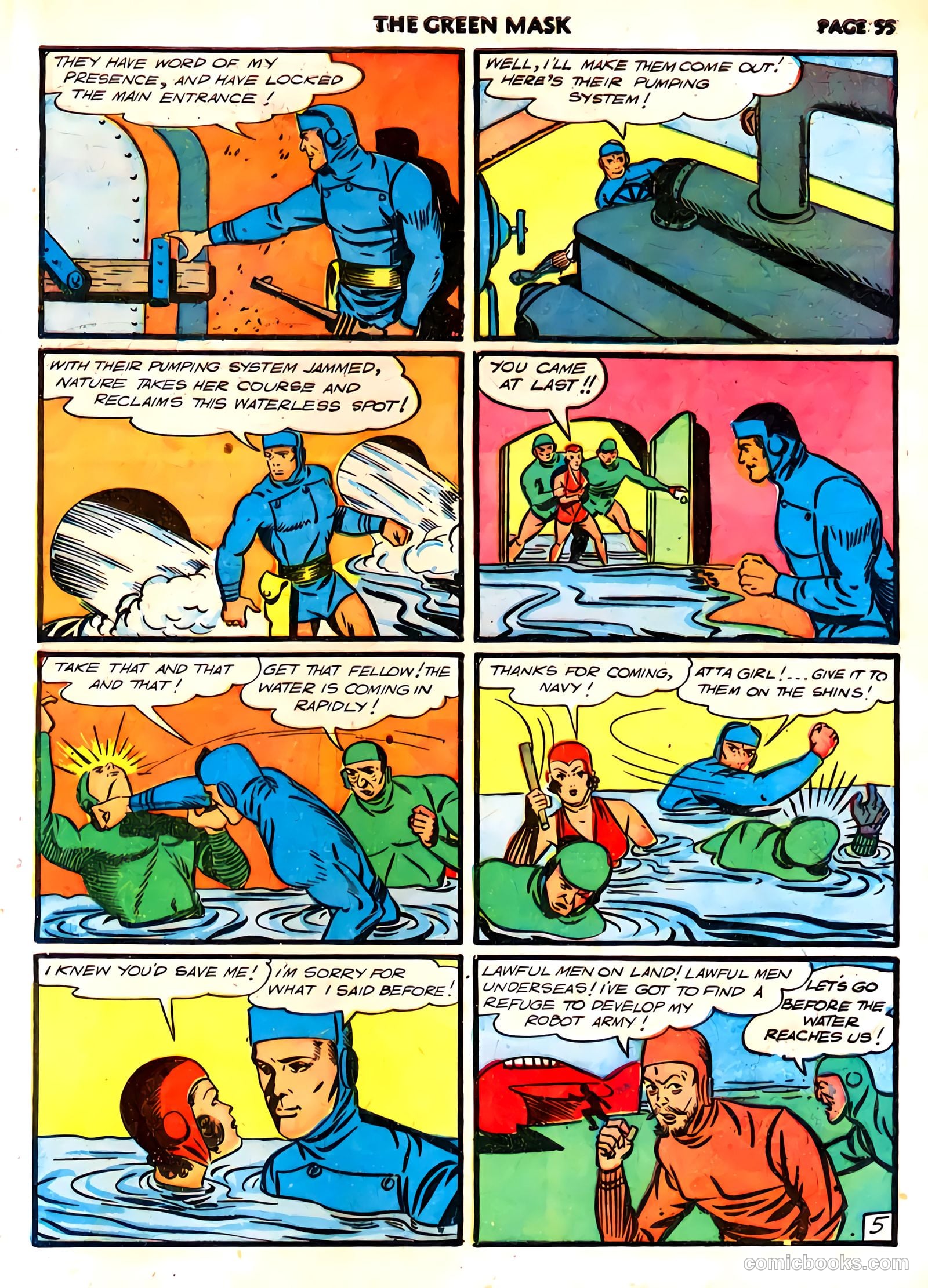 green mask v1 #6 (1941) — page 58 of 69