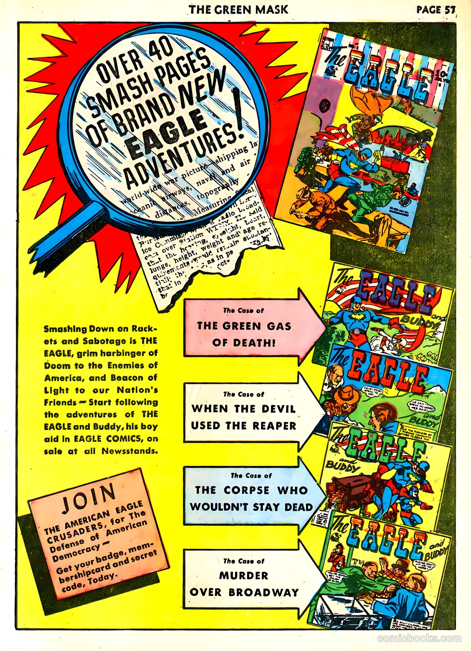 green mask v1 #6 (1941) — page 60 of 69