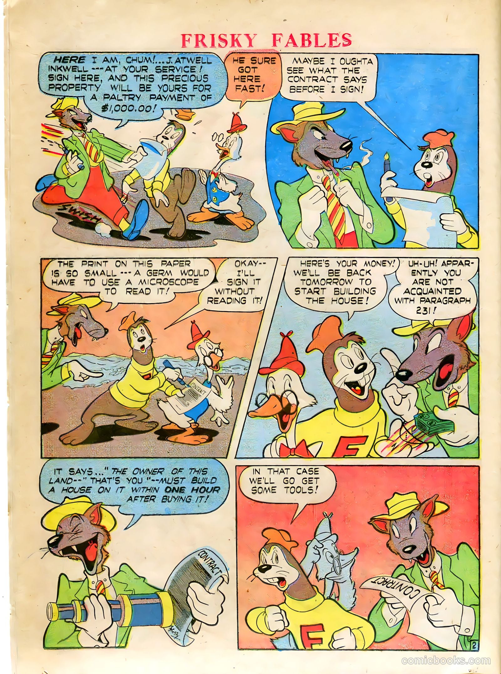 Frisky Fables #10 (1947) — page 20 of 52