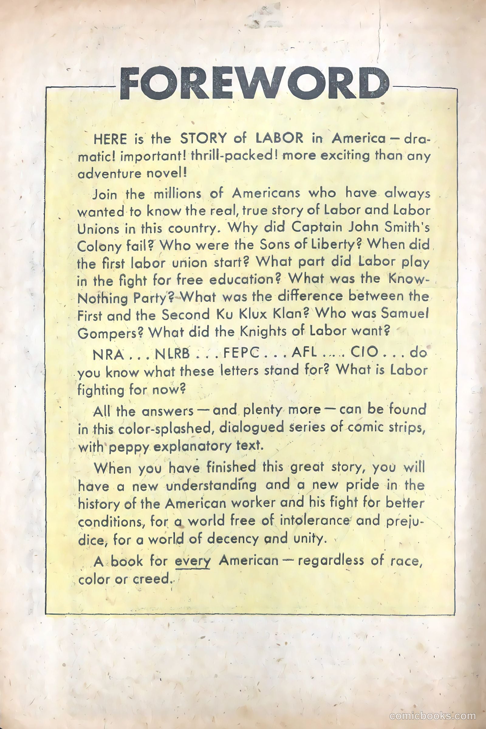 Joe Worker and the Story of Labor #nn (1945) — page 2 of 47