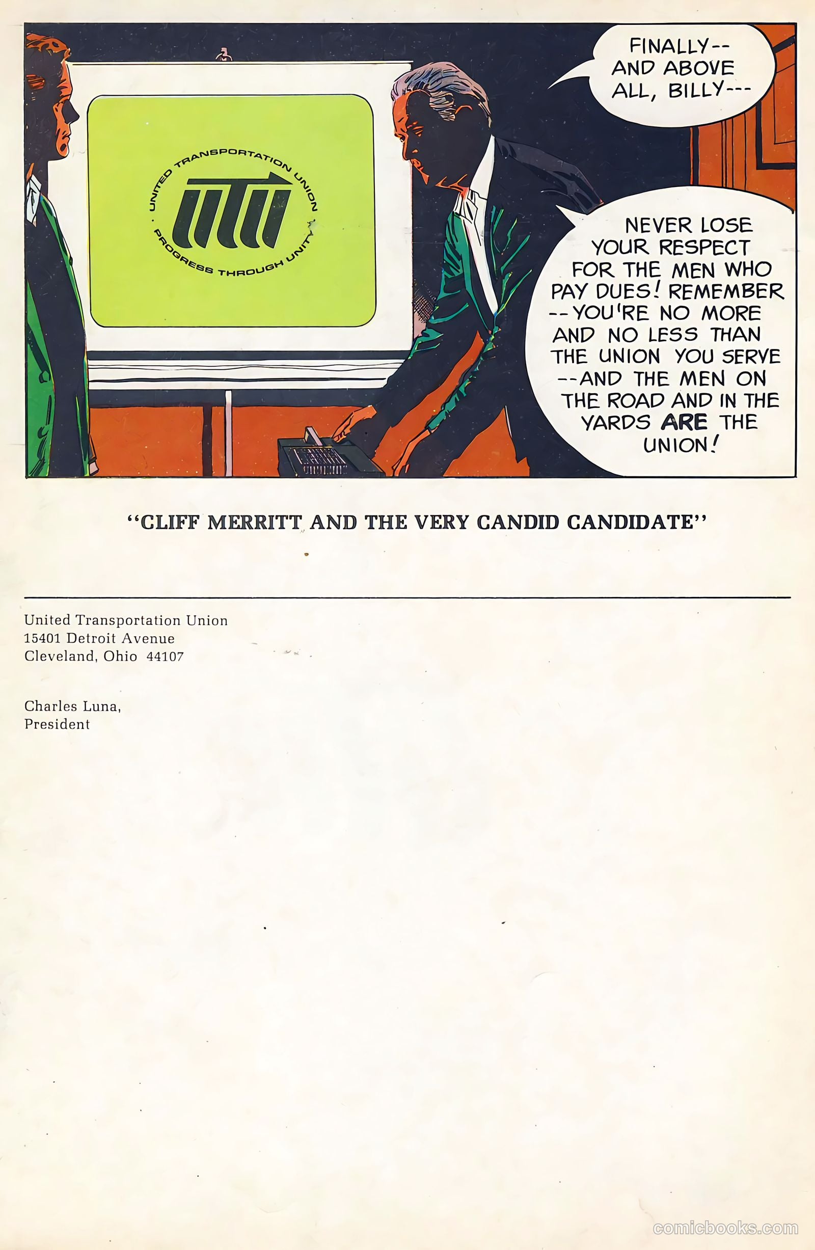 Cliff Merritt and the Very Candid Candidate #nn (1968) — page 28 of 28