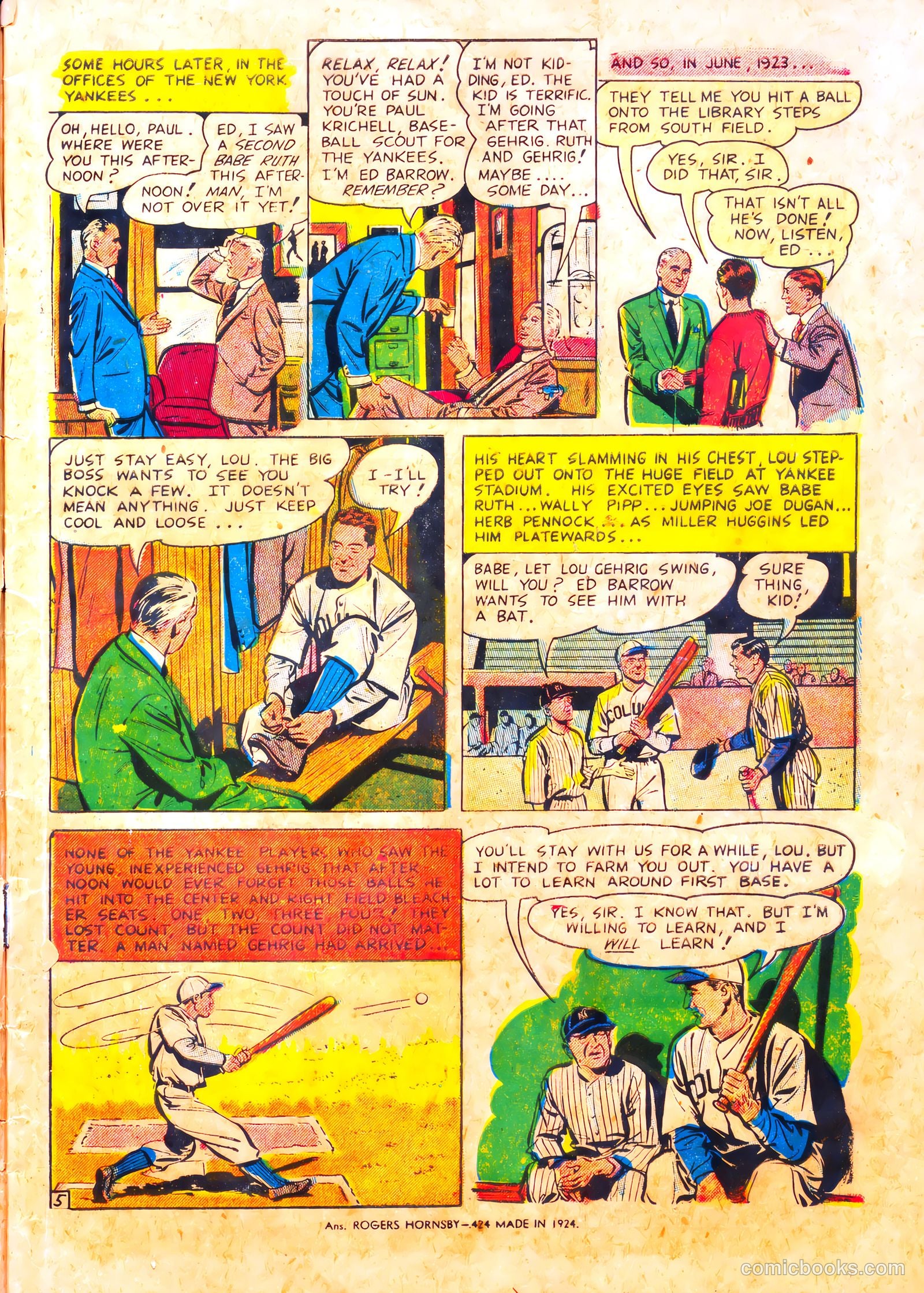 Pride of the Yankees #nn (1949) — page 7 of 36