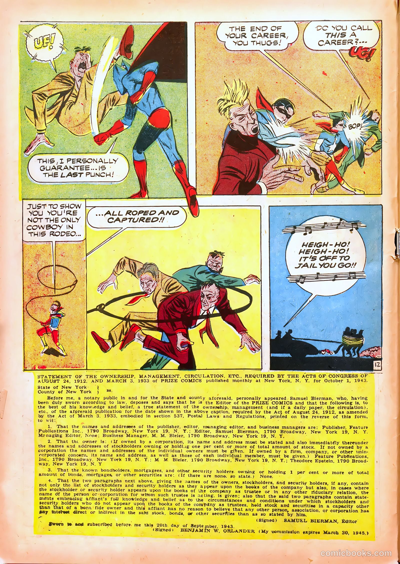 Prize Comics #40 (1940) — page 14 of 60