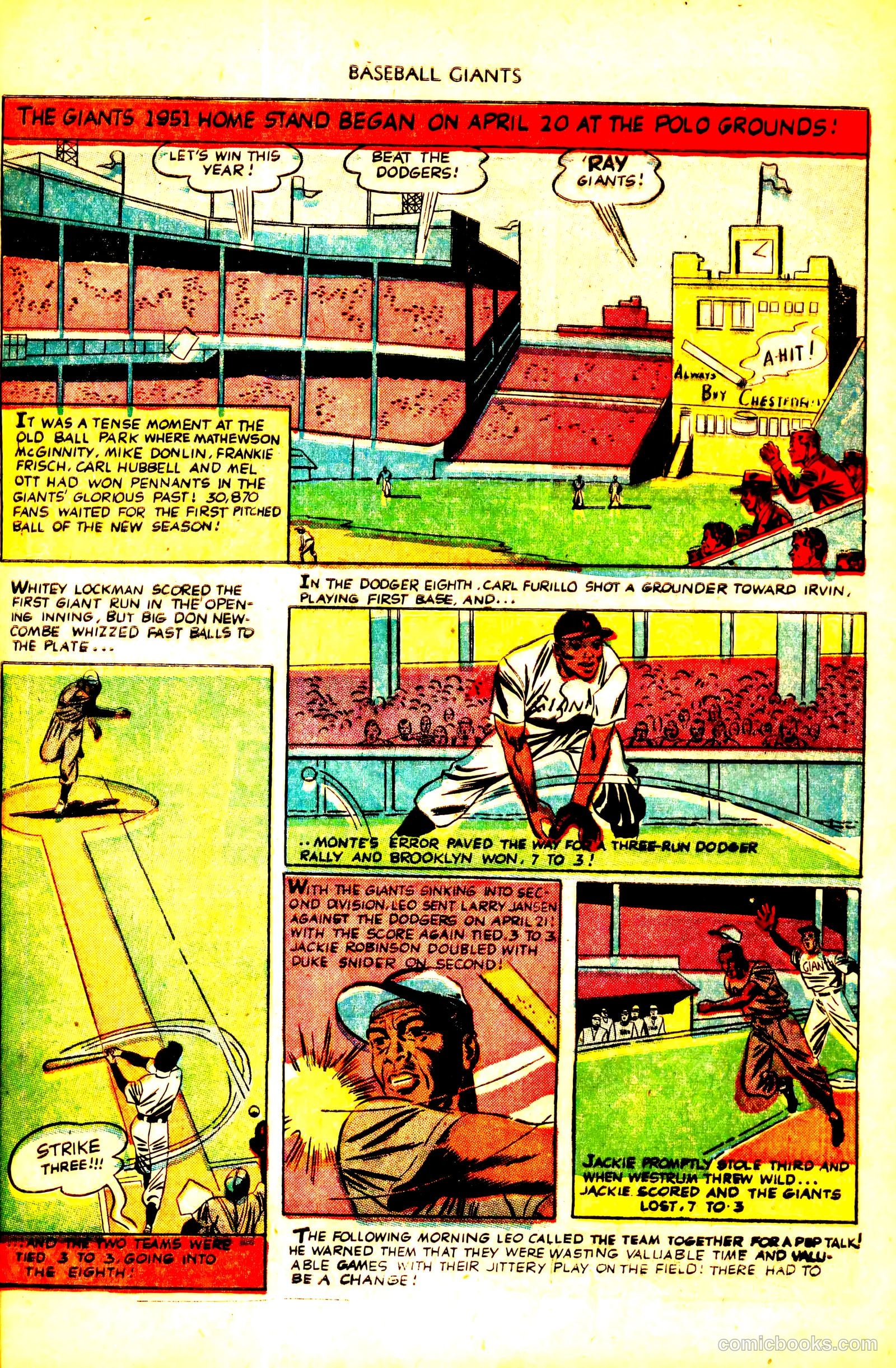 thrilling true story of the baseball giants #nn — page 9 of 36